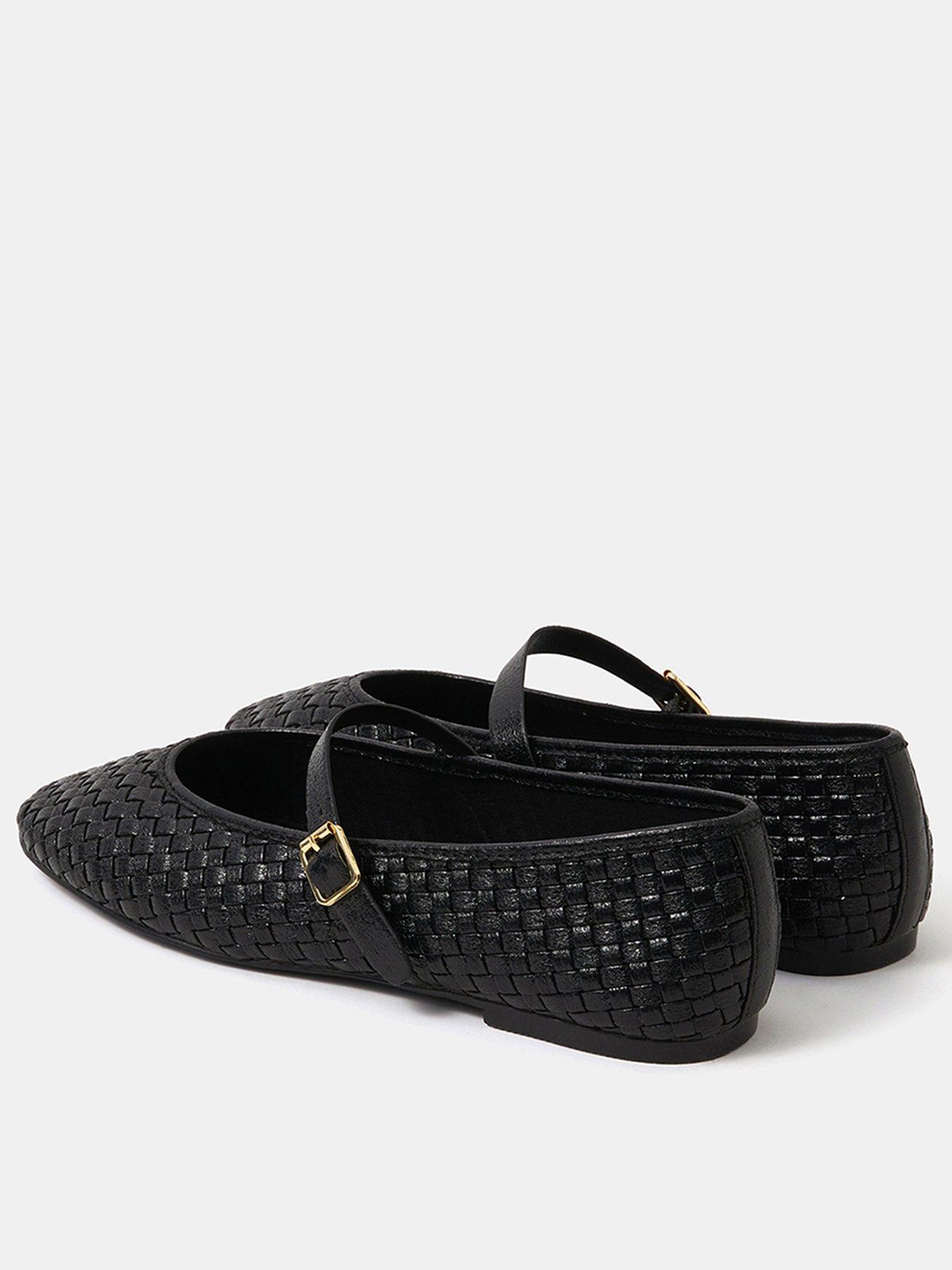 Image 3 of 4 of Accessorize Woven Mary Jane Ballet Flats