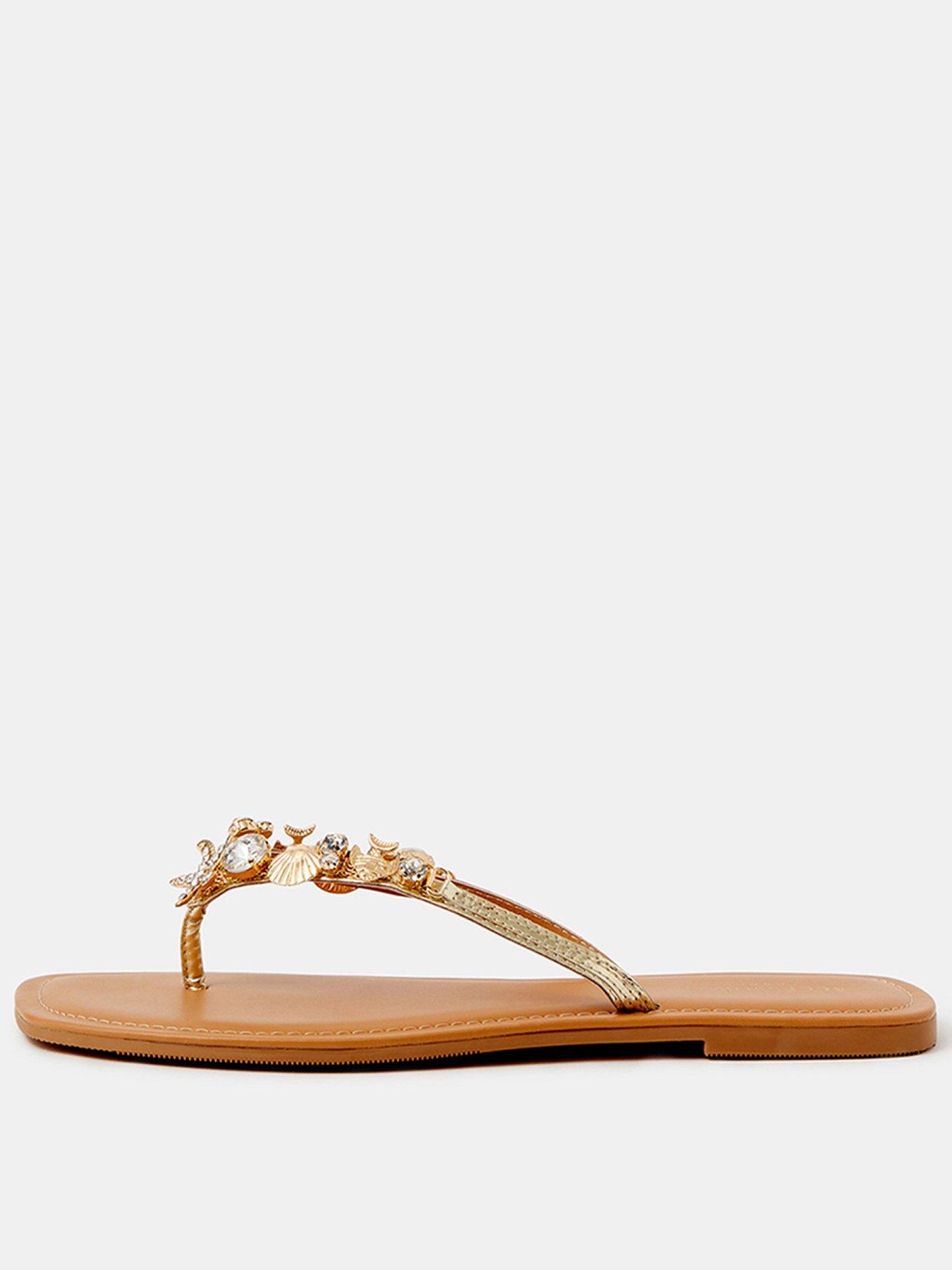 Accessorize Sparkle Shell Embellished Sandals