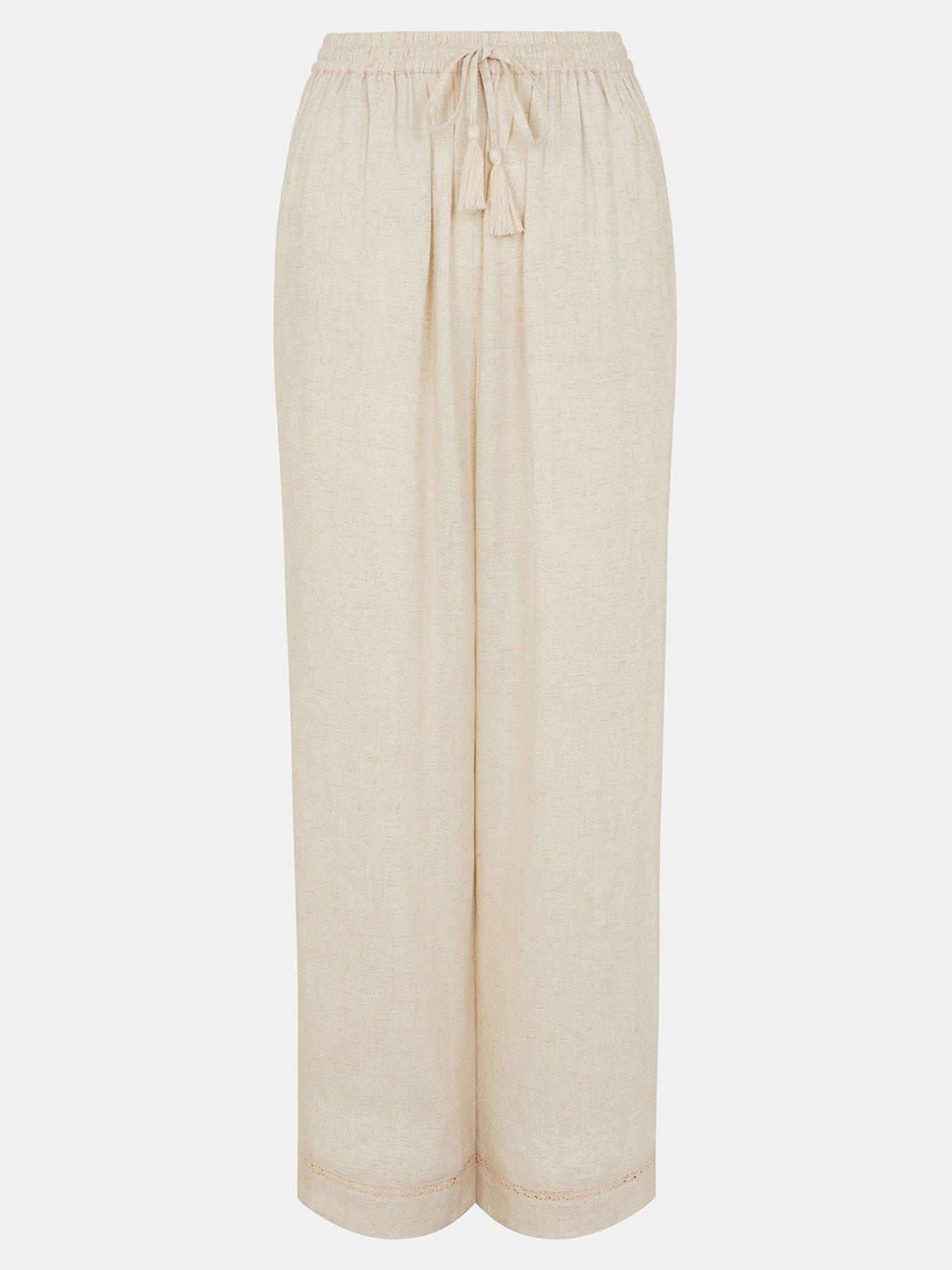 Accessorize Lace Trim Wide Leg Beach Trousers