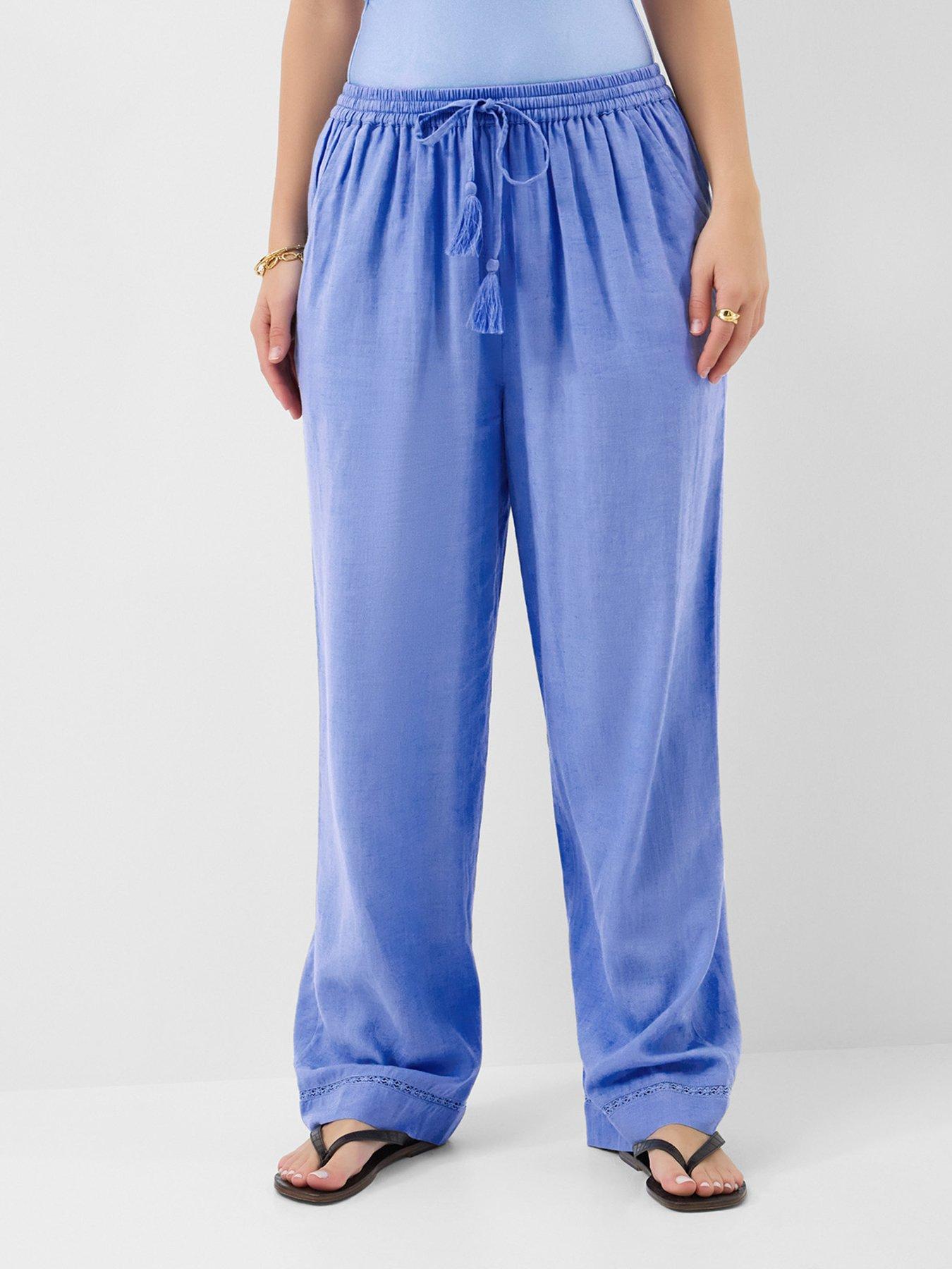 Accessorize Lace Trim Wide Leg Beach Trousers