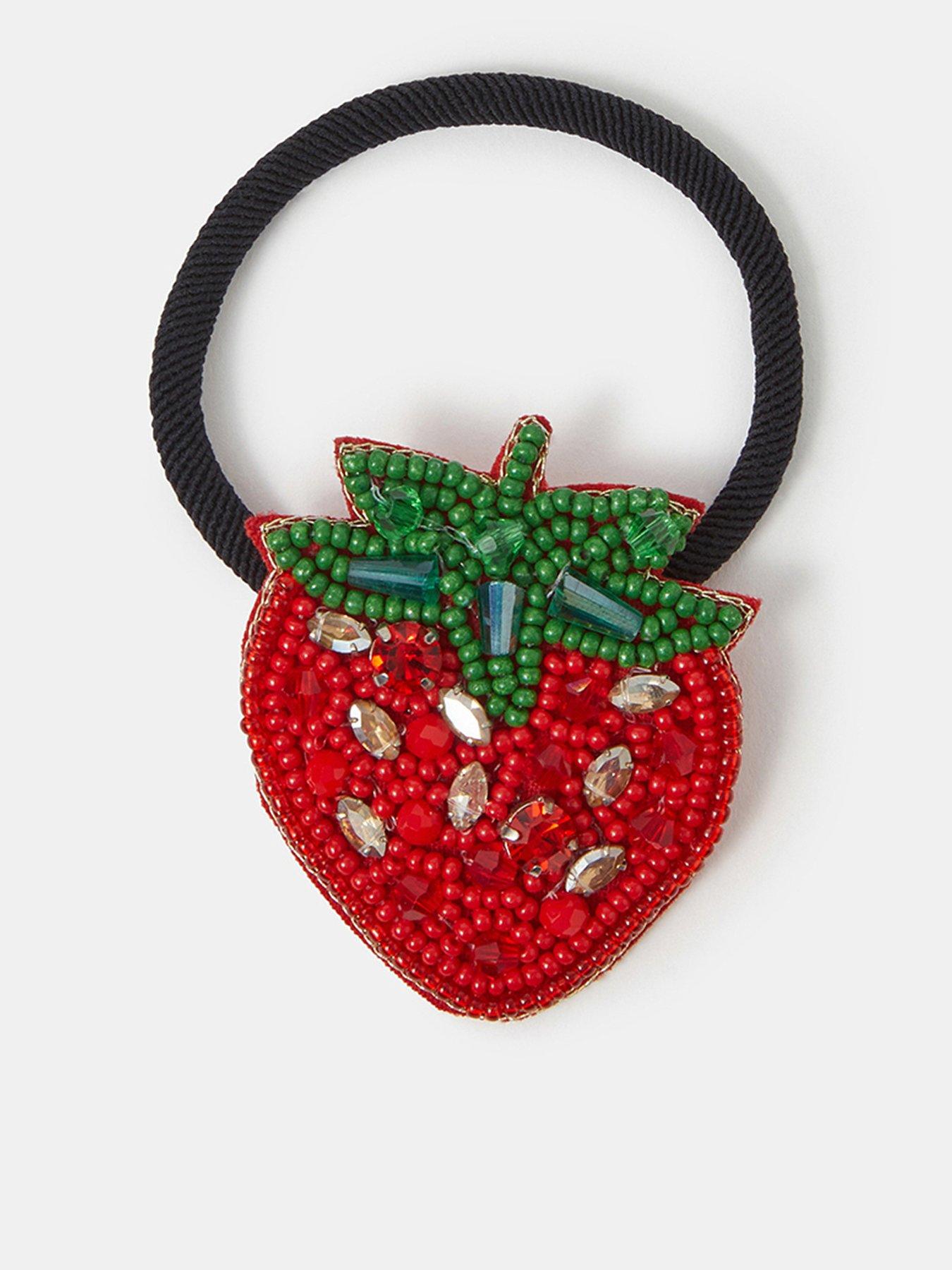 Accessorize Beaded Strawberry Hair Tie
