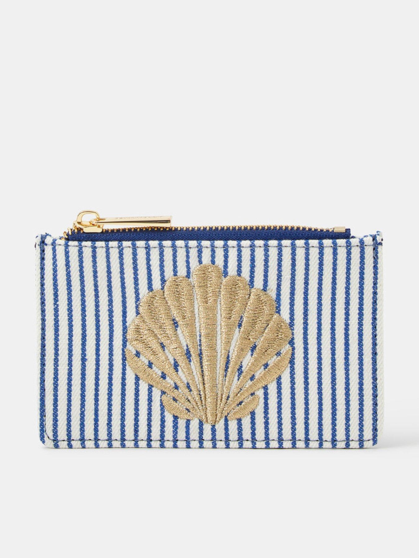  image of accessorize-shell-embroidered-cardholder