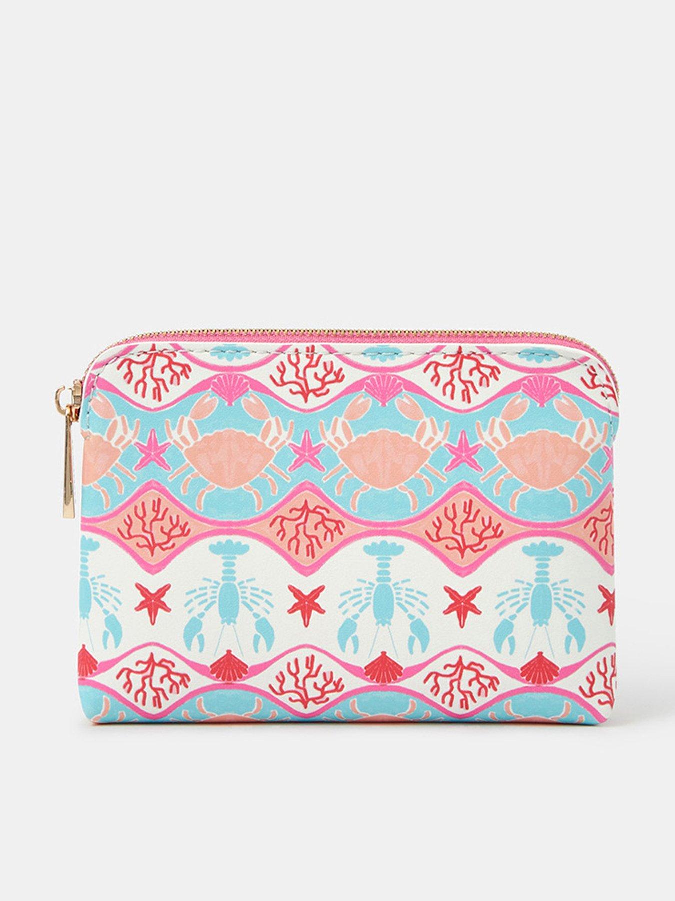 front image of accessorize-crab-print-coin-purse