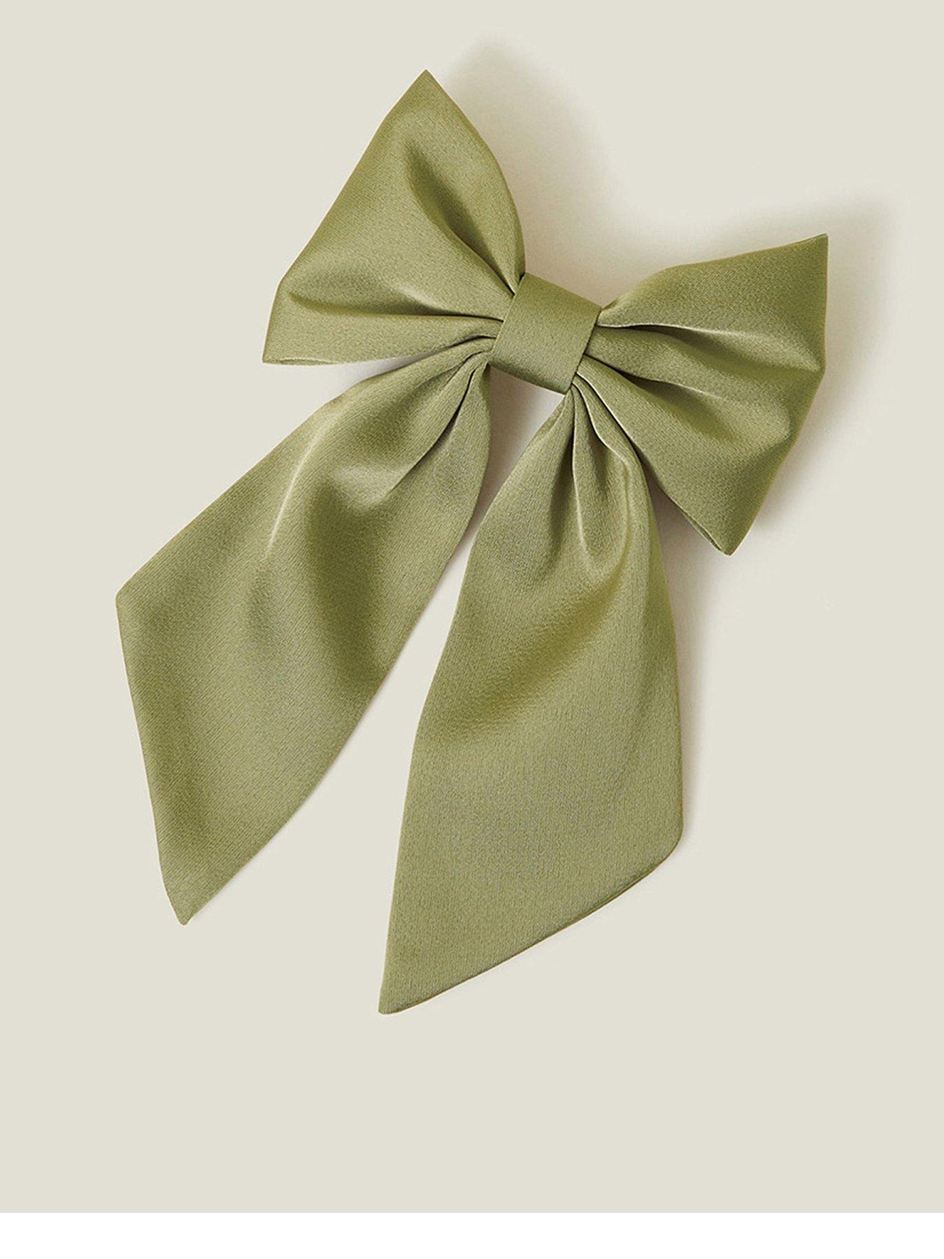 Image 1 of 4 of Accessorize Satin Bow Hair Clip