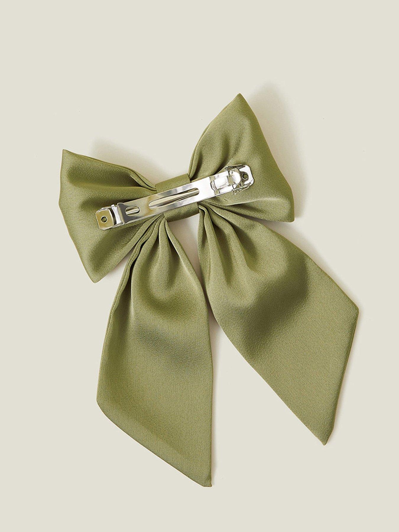 Image 3 of 4 of Accessorize Satin Bow Hair Clip