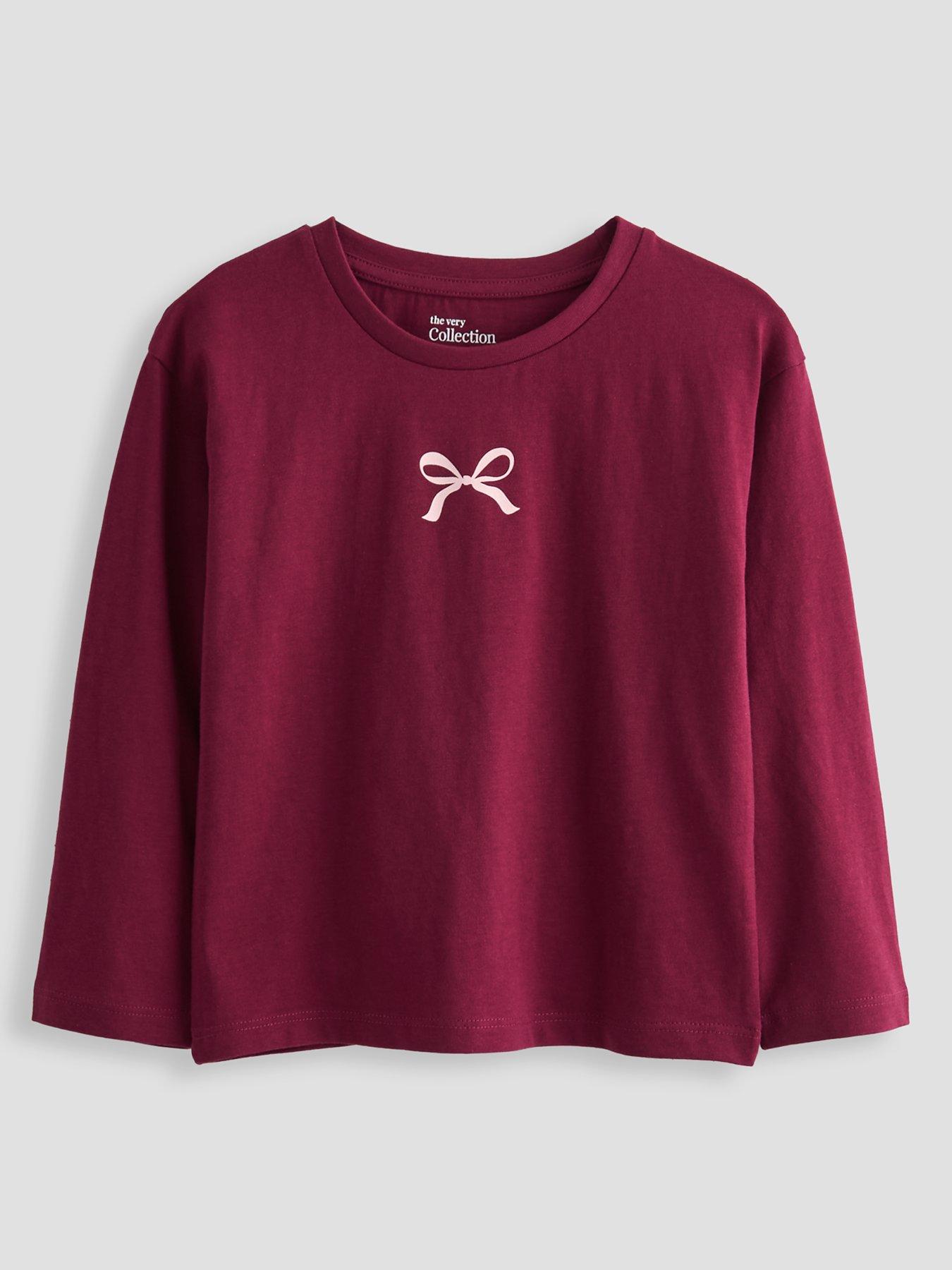 Image 2 of 5 of The Very Collection Girls 4 Pack Cotton Long Sleeve T-Shirts - Print