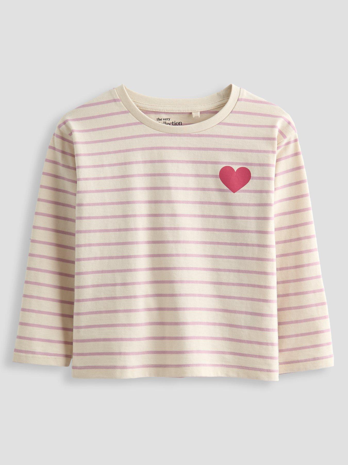 Image 3 of 5 of The Very Collection Girls 4 Pack Cotton Long Sleeve T-Shirts - Print