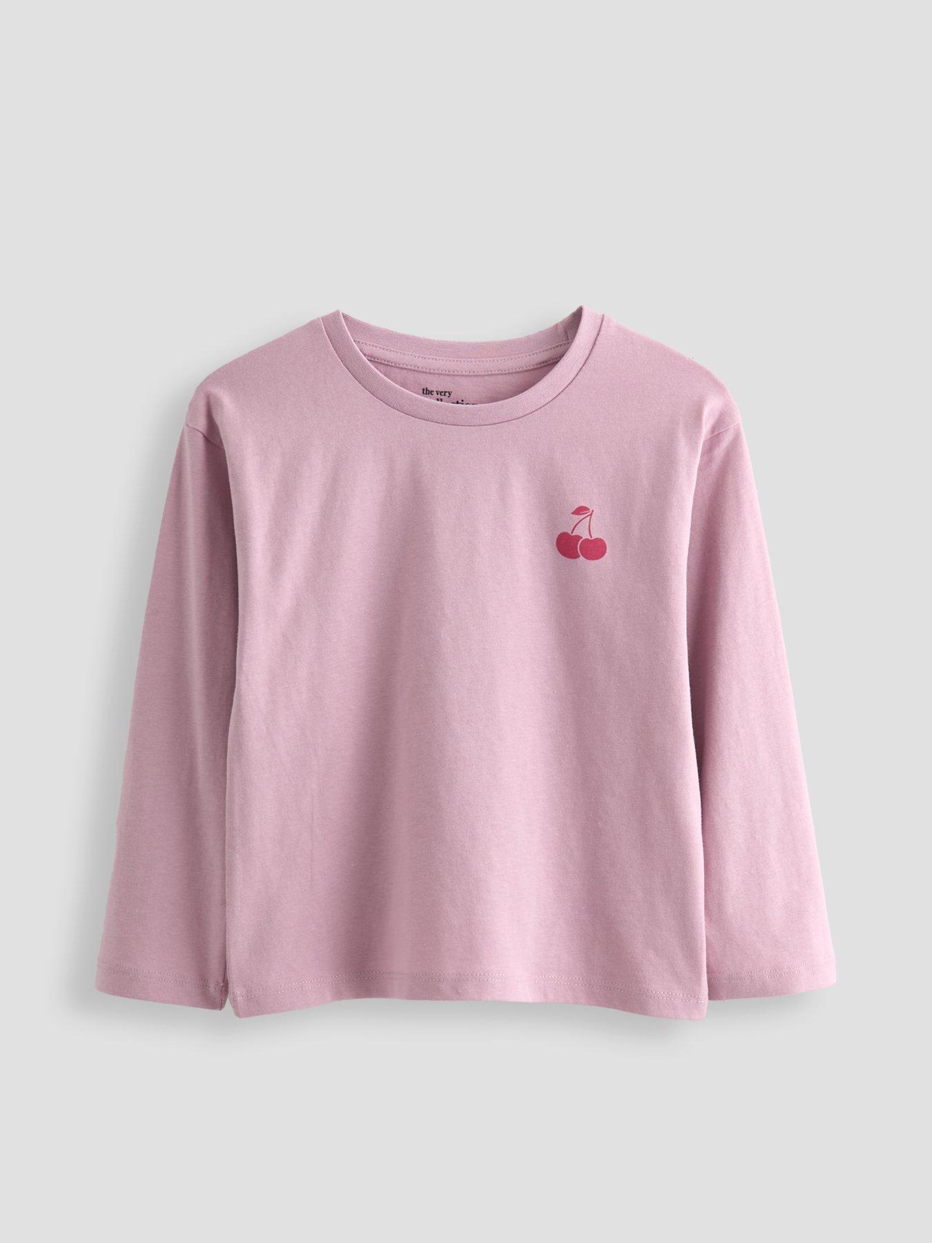 Image 4 of 5 of The Very Collection Girls 4 Pack Cotton Long Sleeve T-Shirts - Print