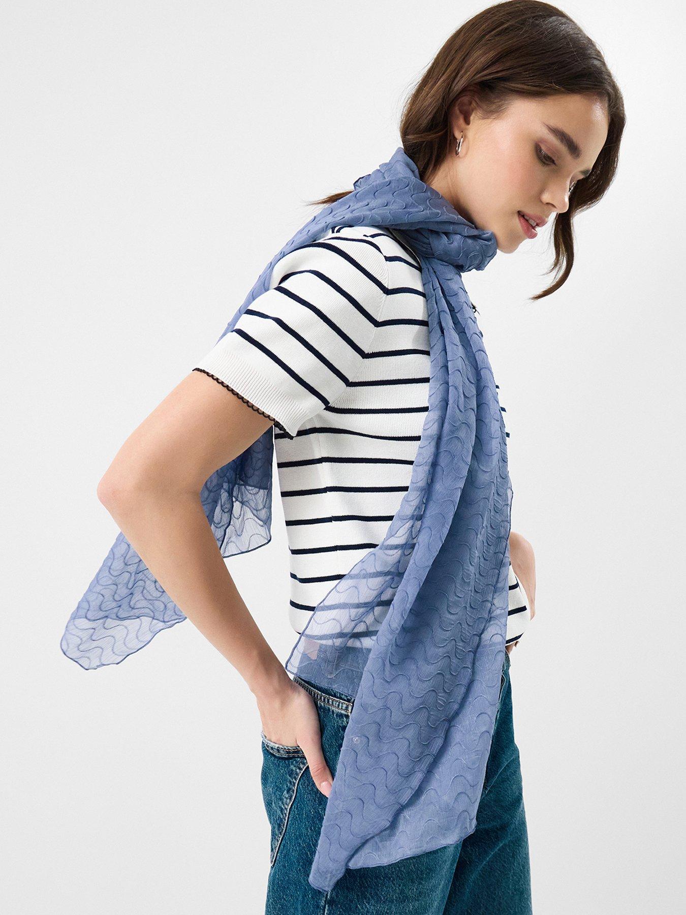Image 2 of 3 of Accessorize Lightweight Wave Stitch Scarf