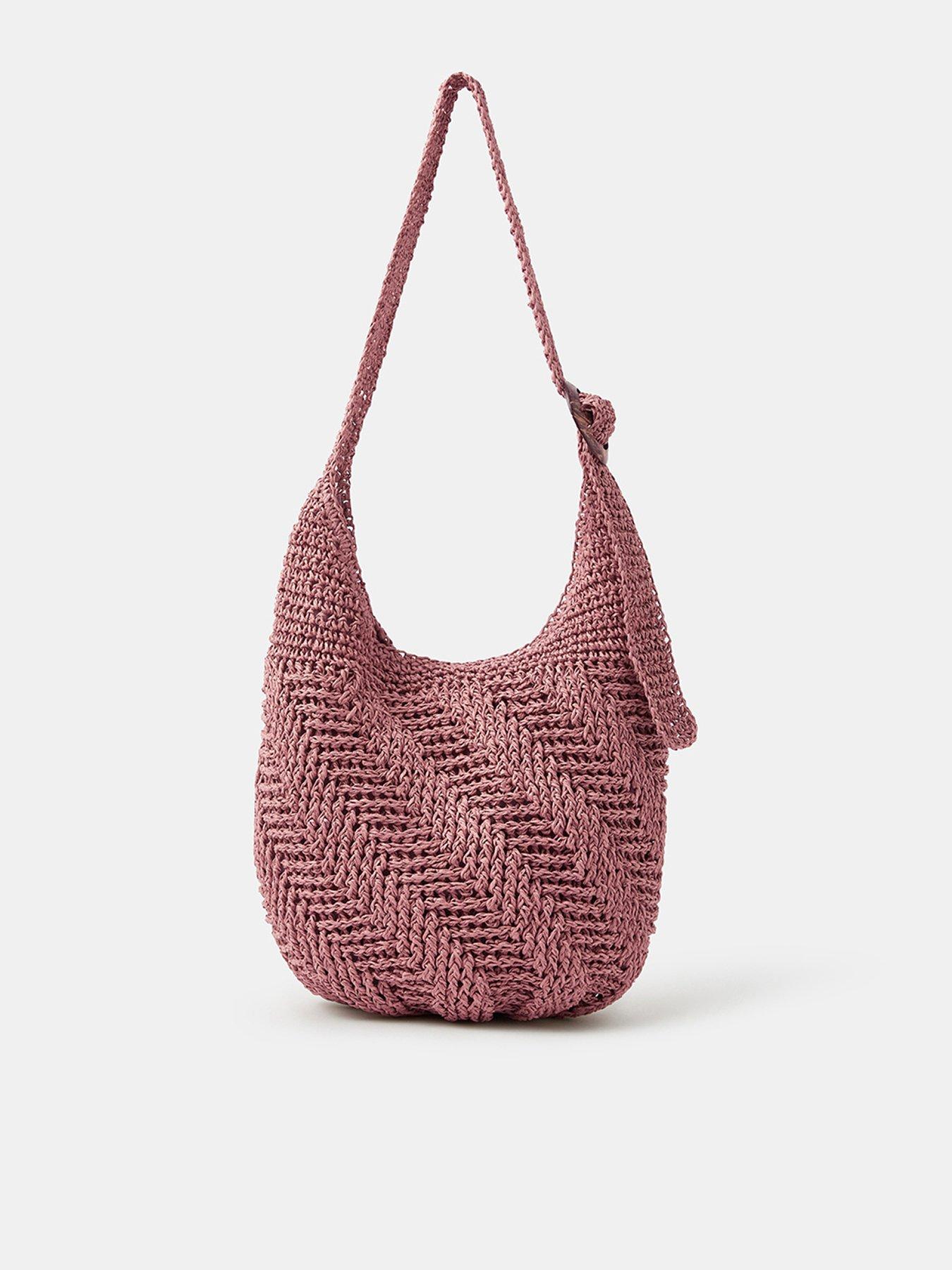 Accessorize Slouchy Raffia Crossbody Bag