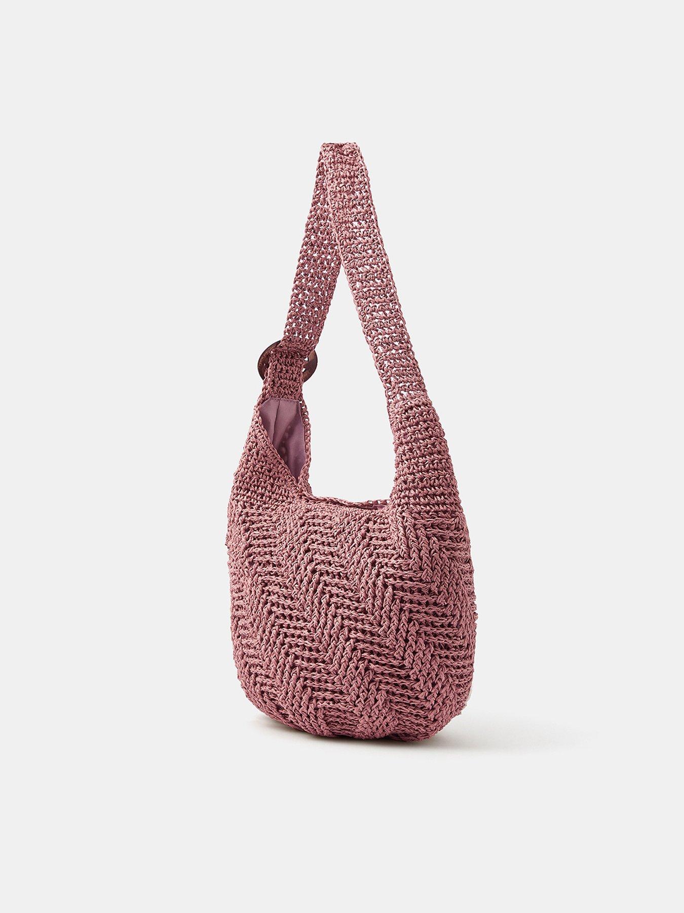  image of accessorize-slouchy-raffia-crossbody-bag
