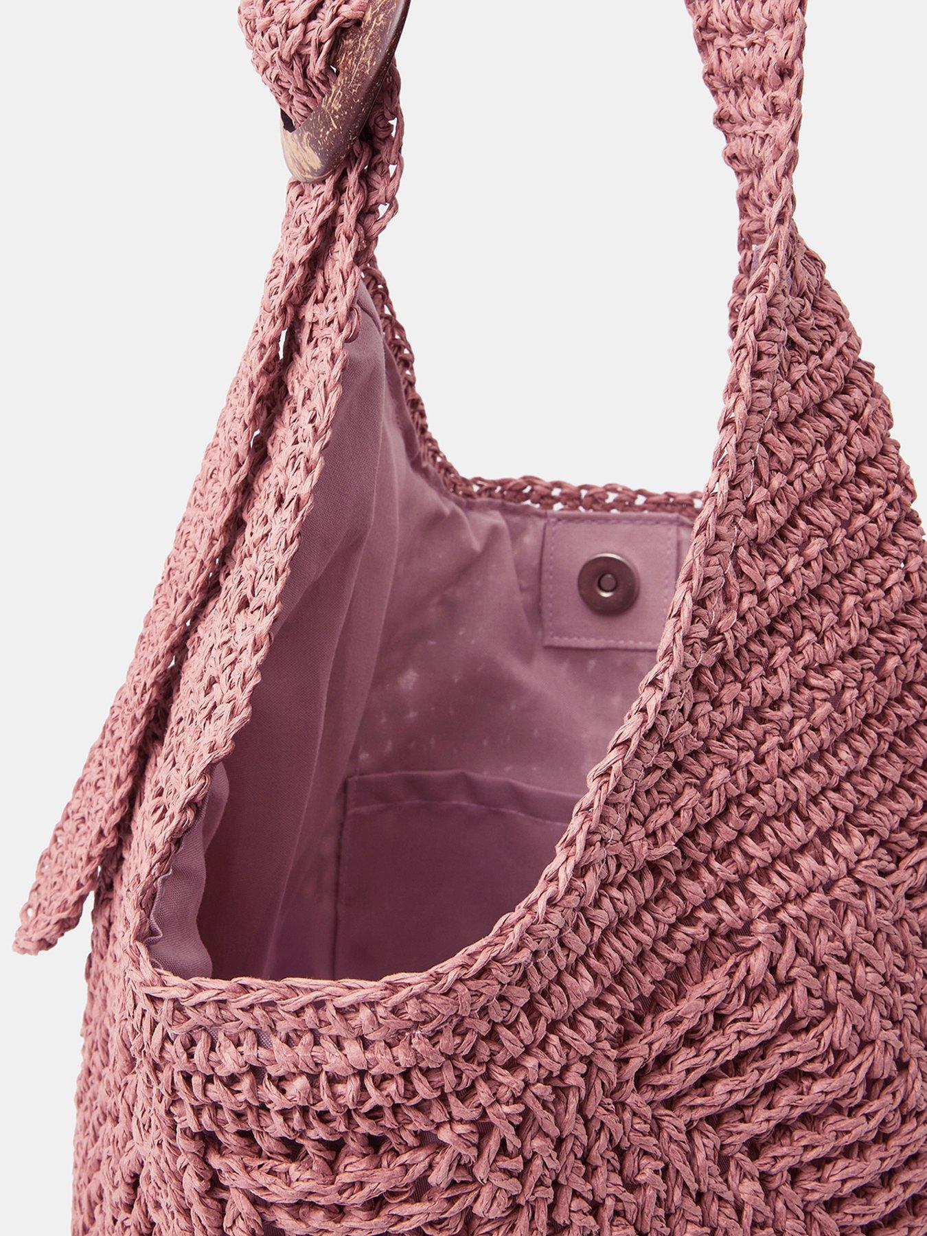  image of accessorize-slouchy-raffia-crossbody-bag