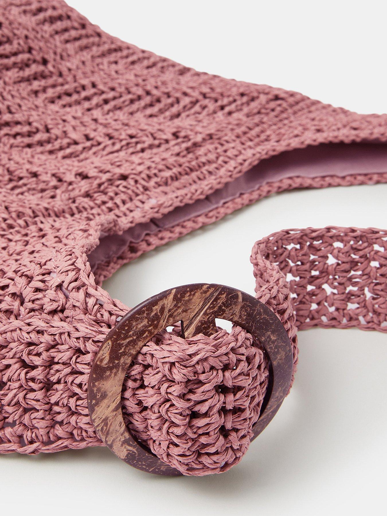  image of accessorize-slouchy-raffia-crossbody-bag