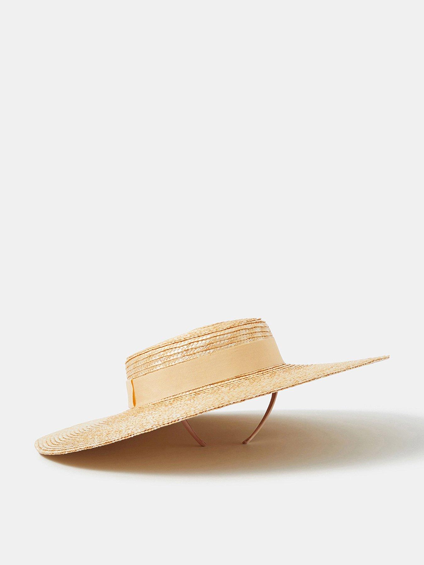 front image of accessorize-straw-boater-fascinator