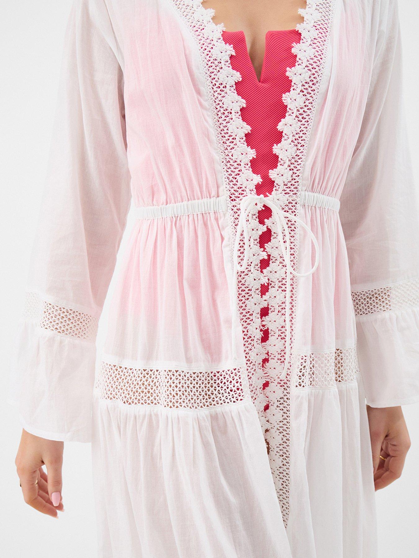  image of accessorize-puff-sleeve-tie-front-blouse