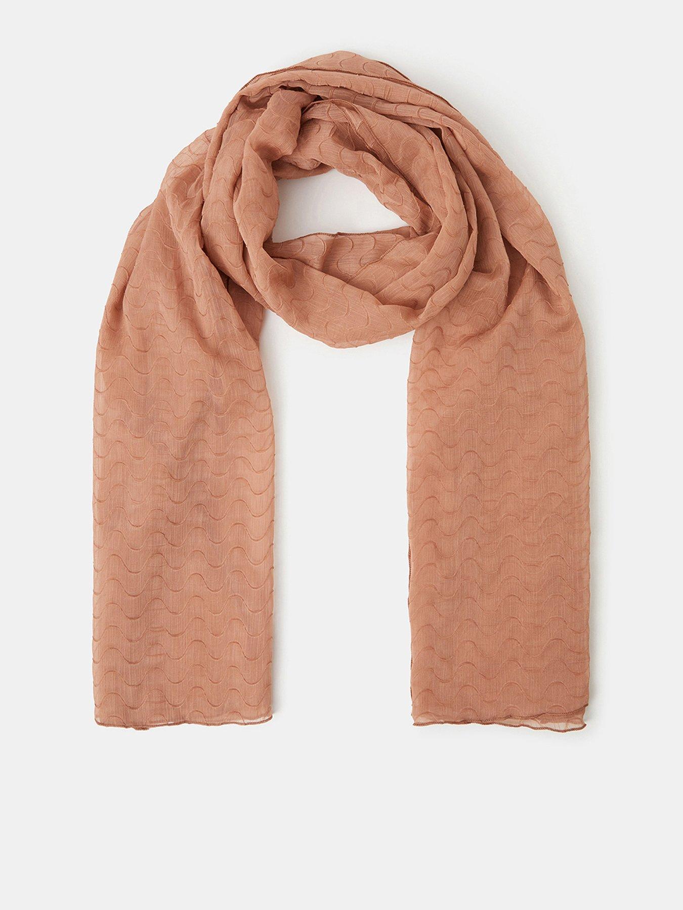  image of accessorize-lightweight-wave-stitch-scarf