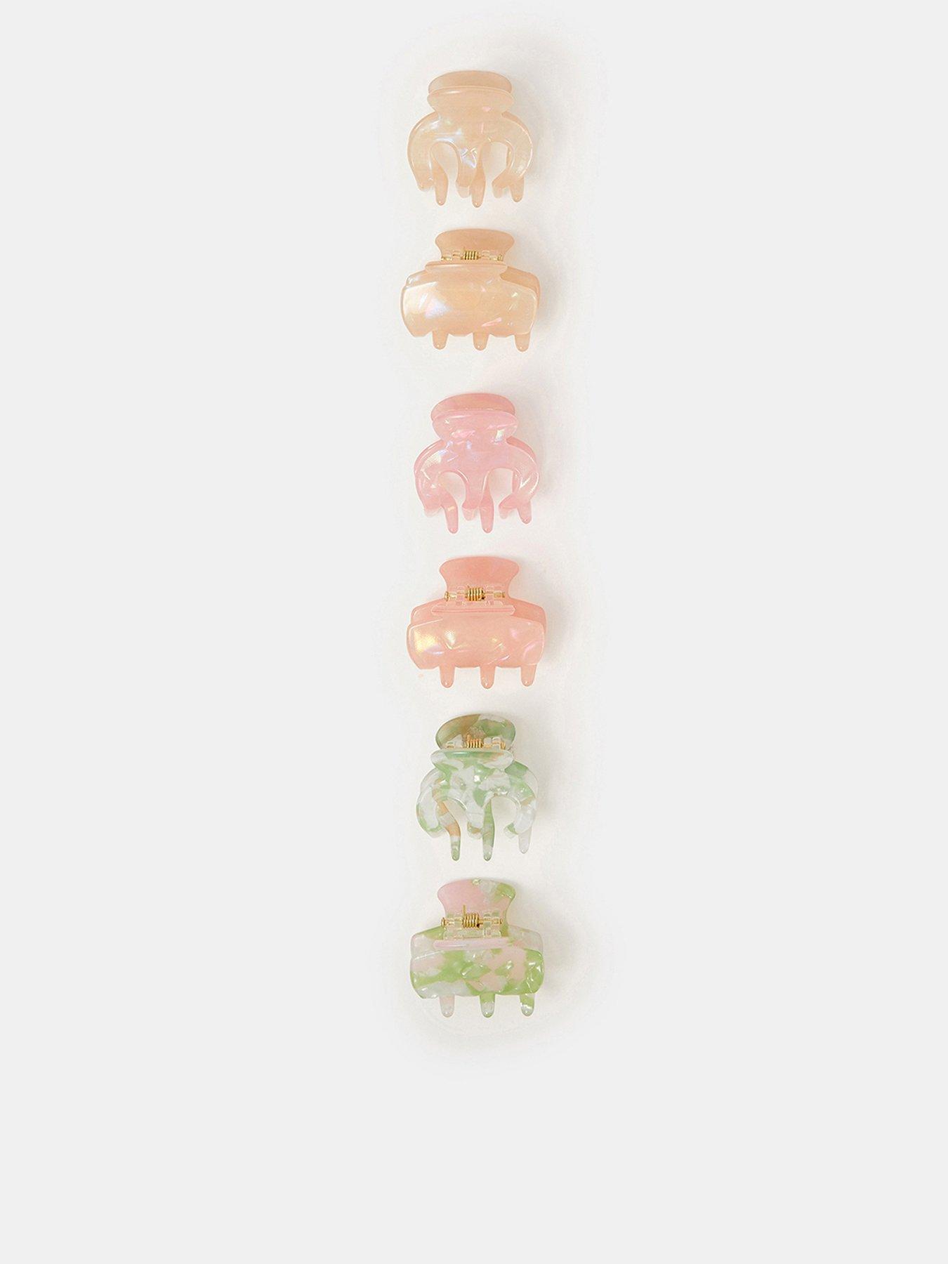 Image 1 of 3 of Accessorize 6-pack Mini Iridescent Claw Clips