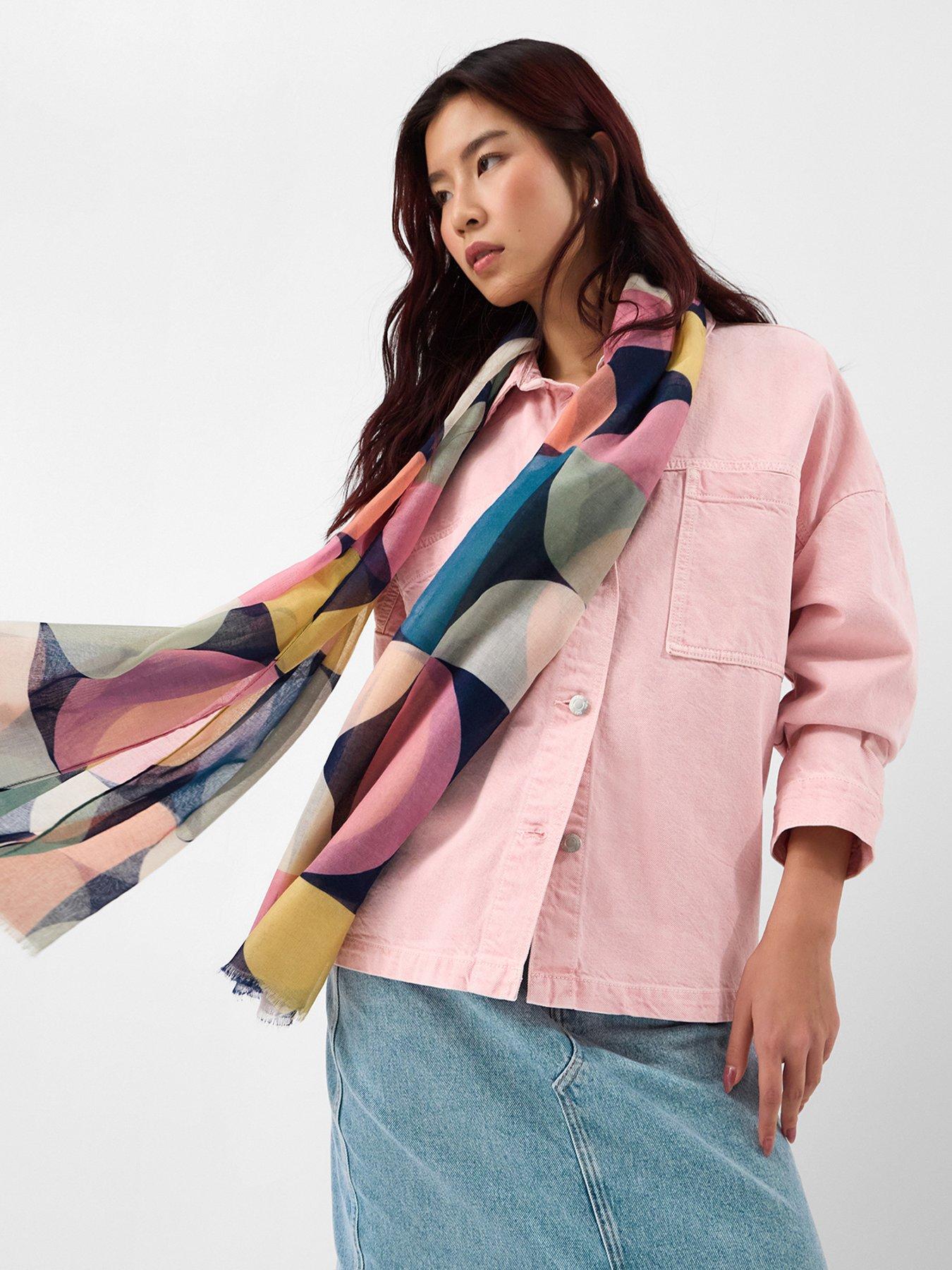 stillFront image of accessorize-lightweight-retro-spot-scarf