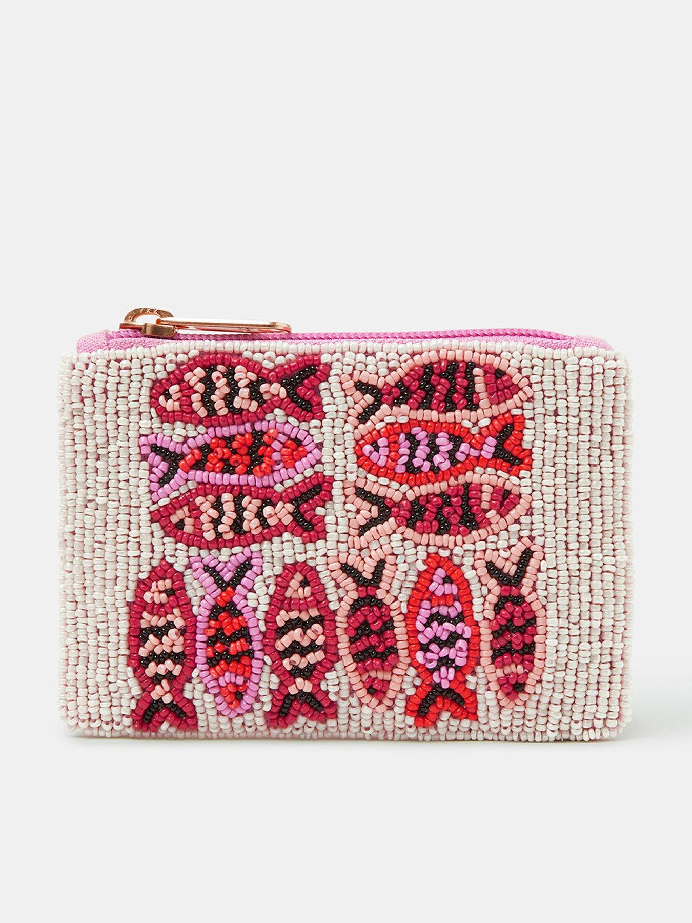 Accessorize Fish Beaded Coin Purse