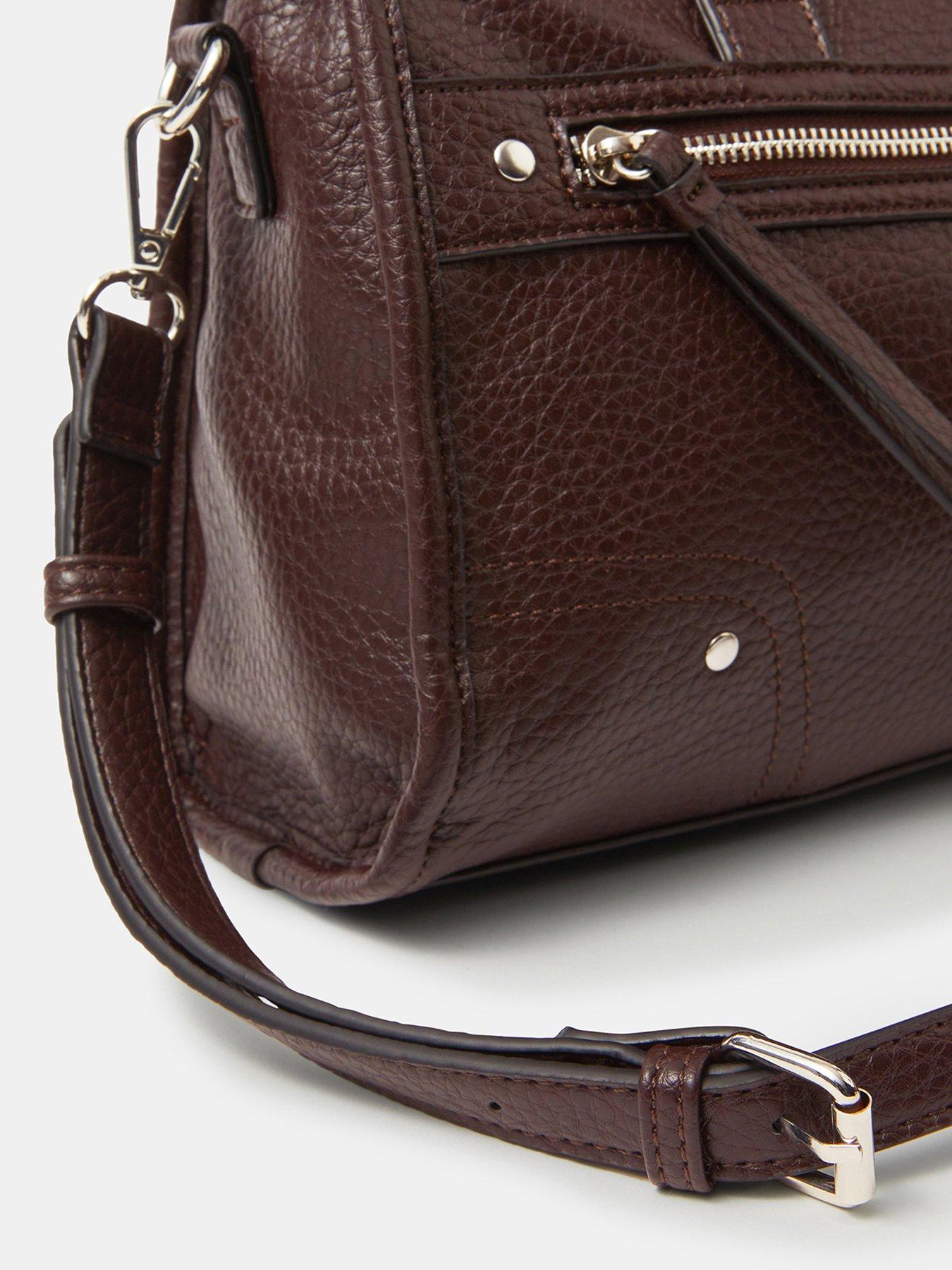  image of accessorize-faux-leather-zip-handbag