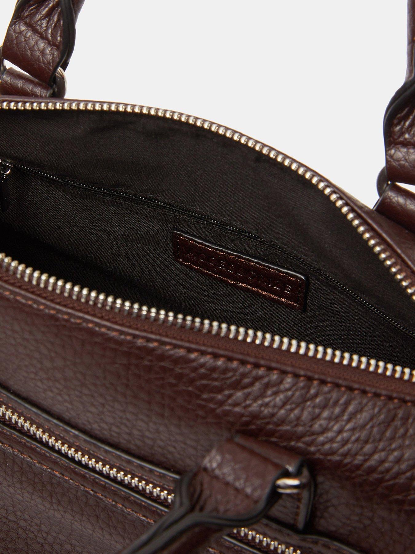  image of accessorize-faux-leather-zip-handbag