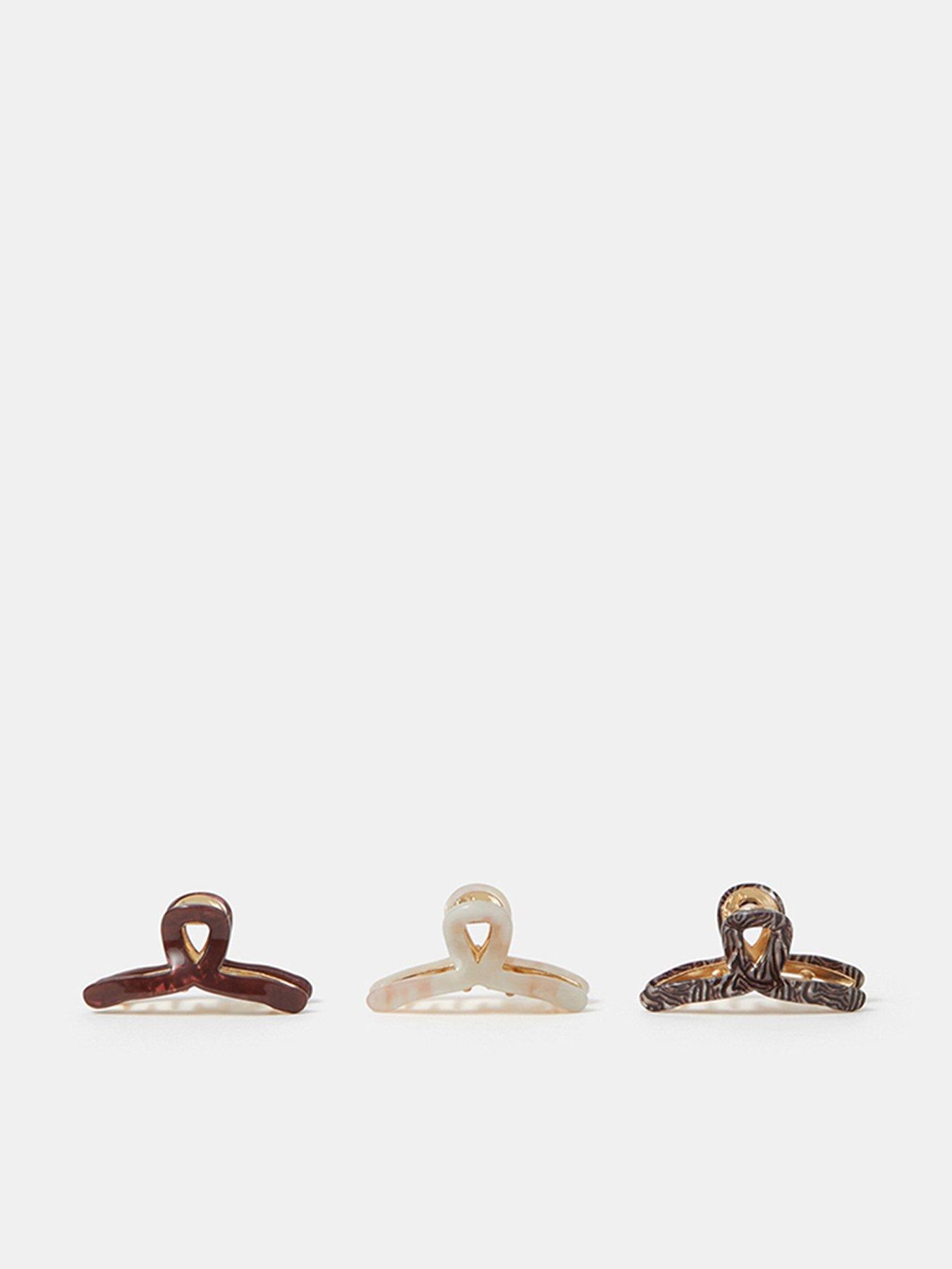 front image of accessorize-3-pack-mini-twist-claw-clips