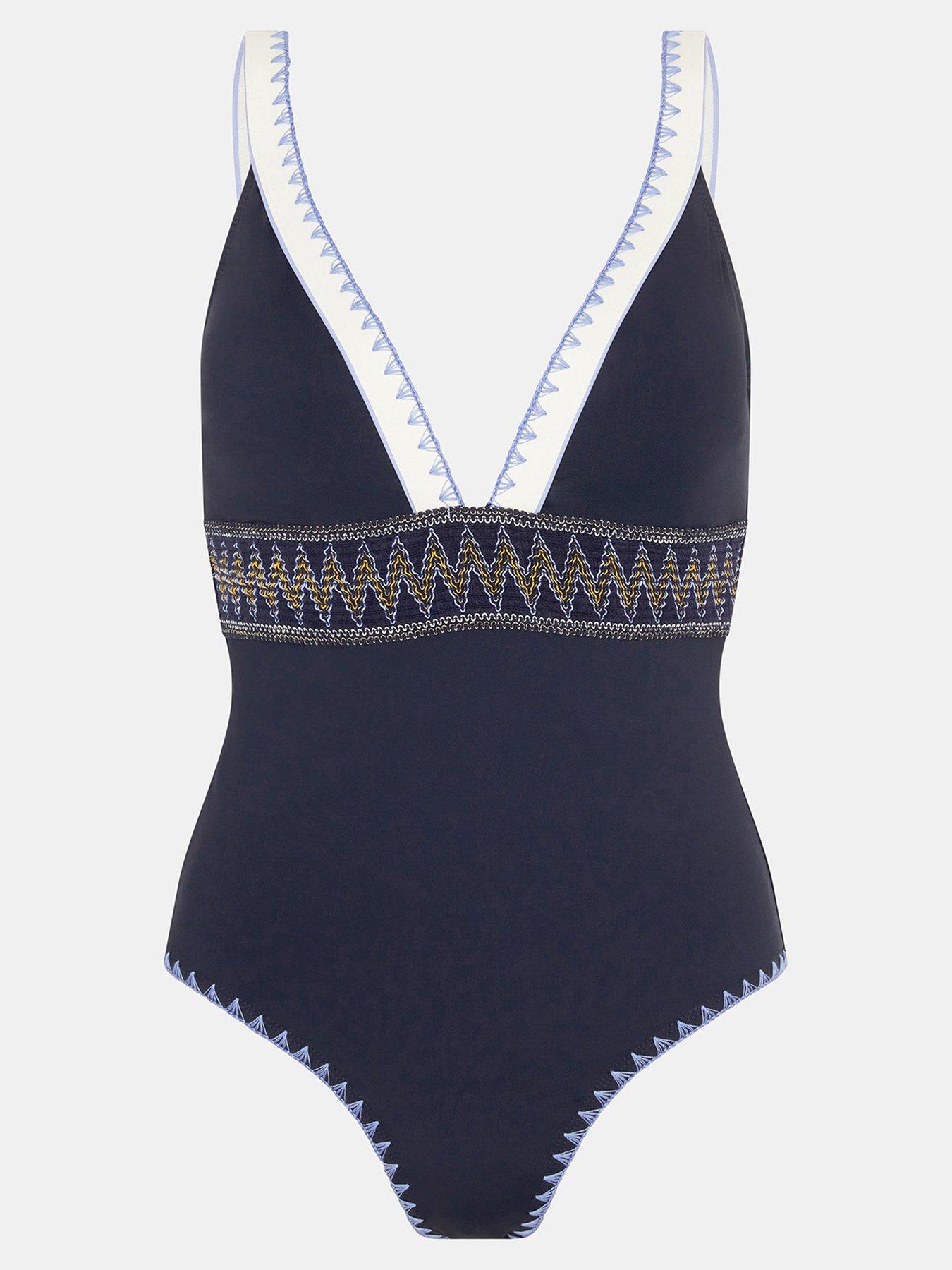  image of accessorize-plunge-geometric-swimsuit
