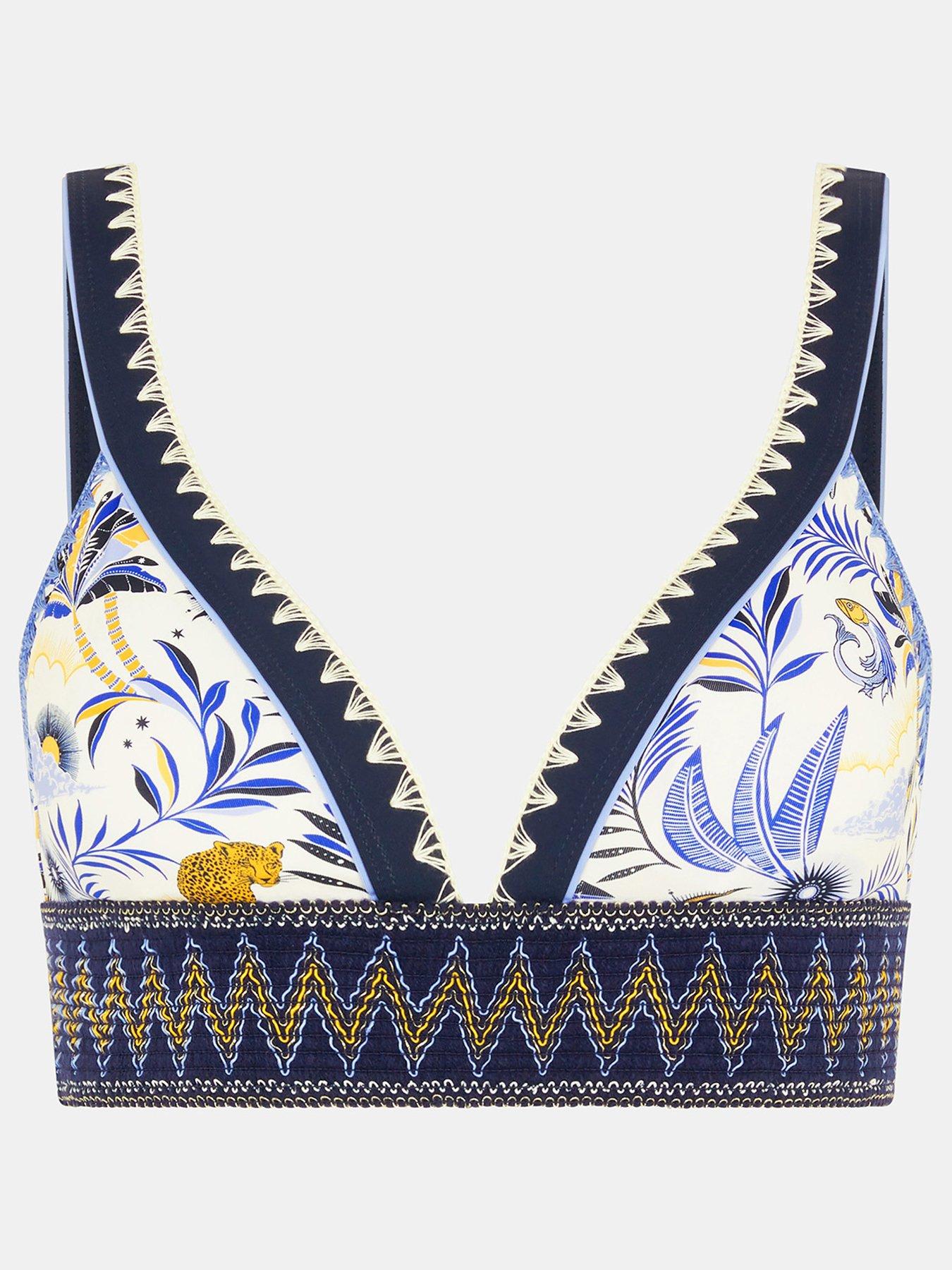  image of accessorize-celestial-print-band-bikini-top