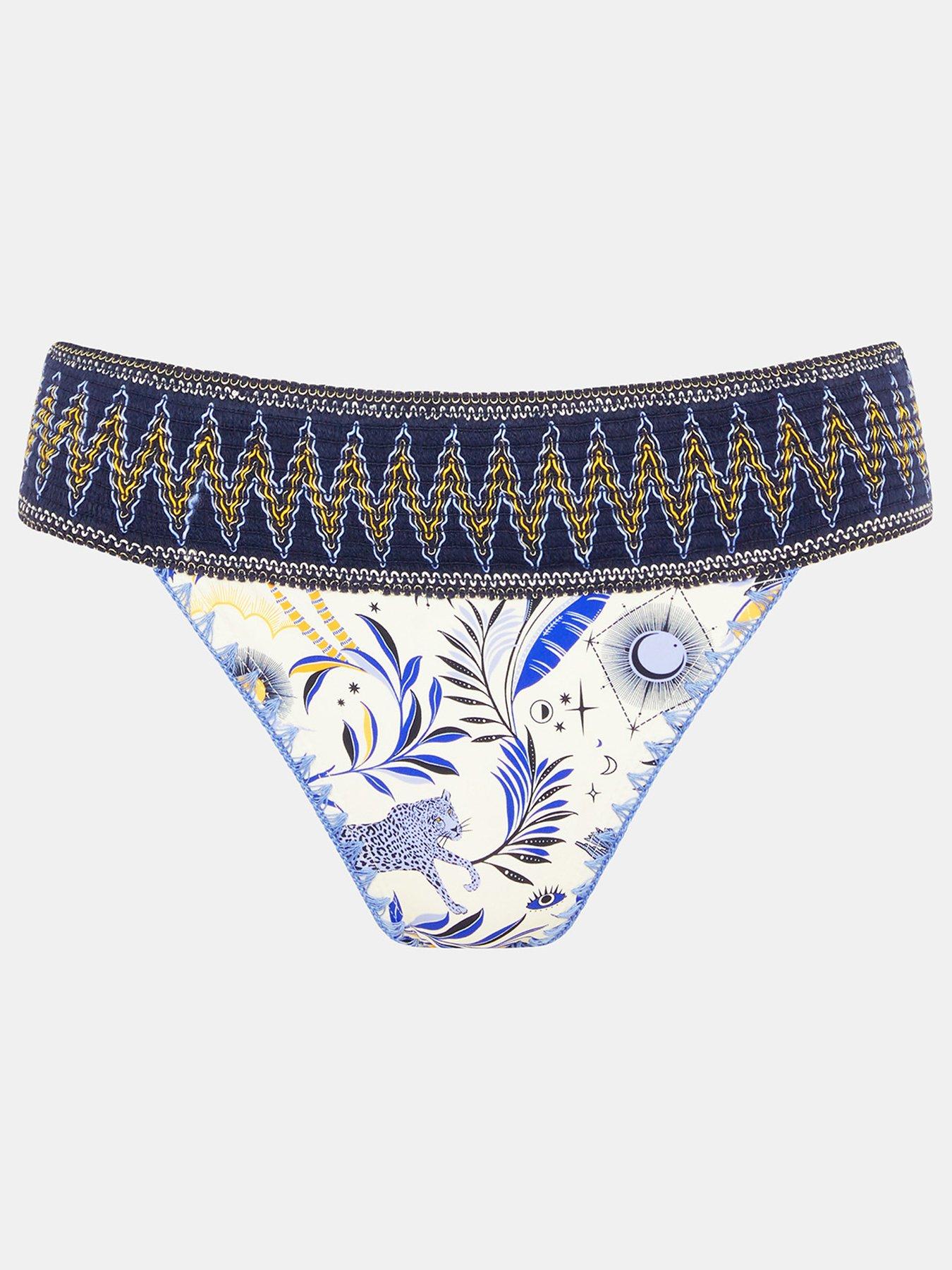 Image 3 of 4 of Accessorize Celestial Print Band Bikini Bottoms