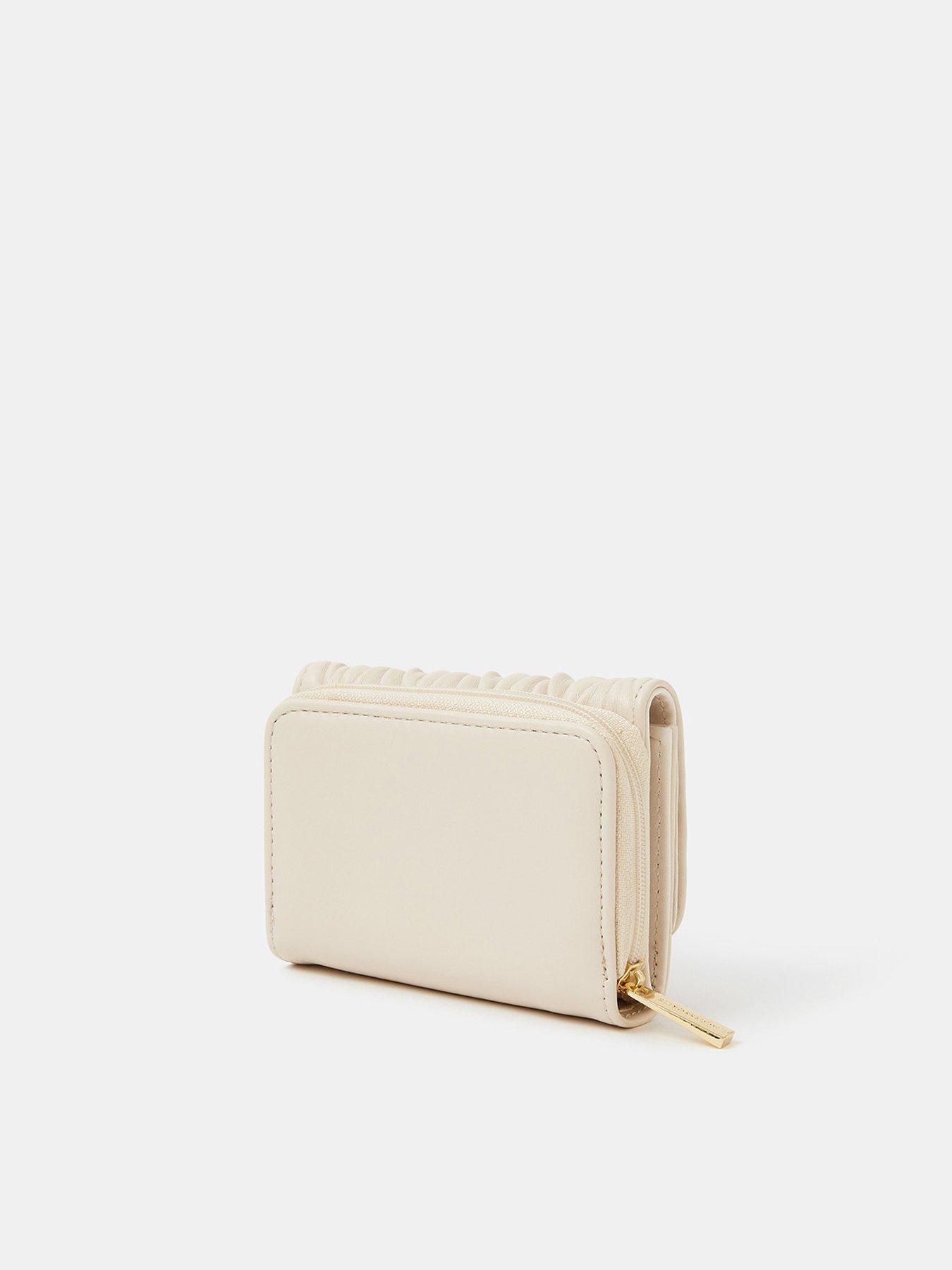 back image of accessorize-shell-pleated-tri-fold-purse