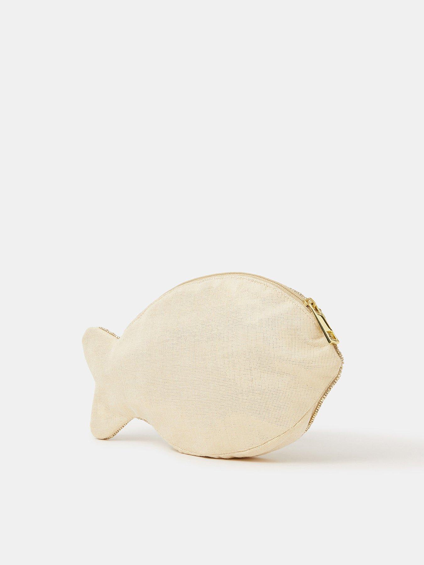  image of accessorize-beaded-fish-pouch