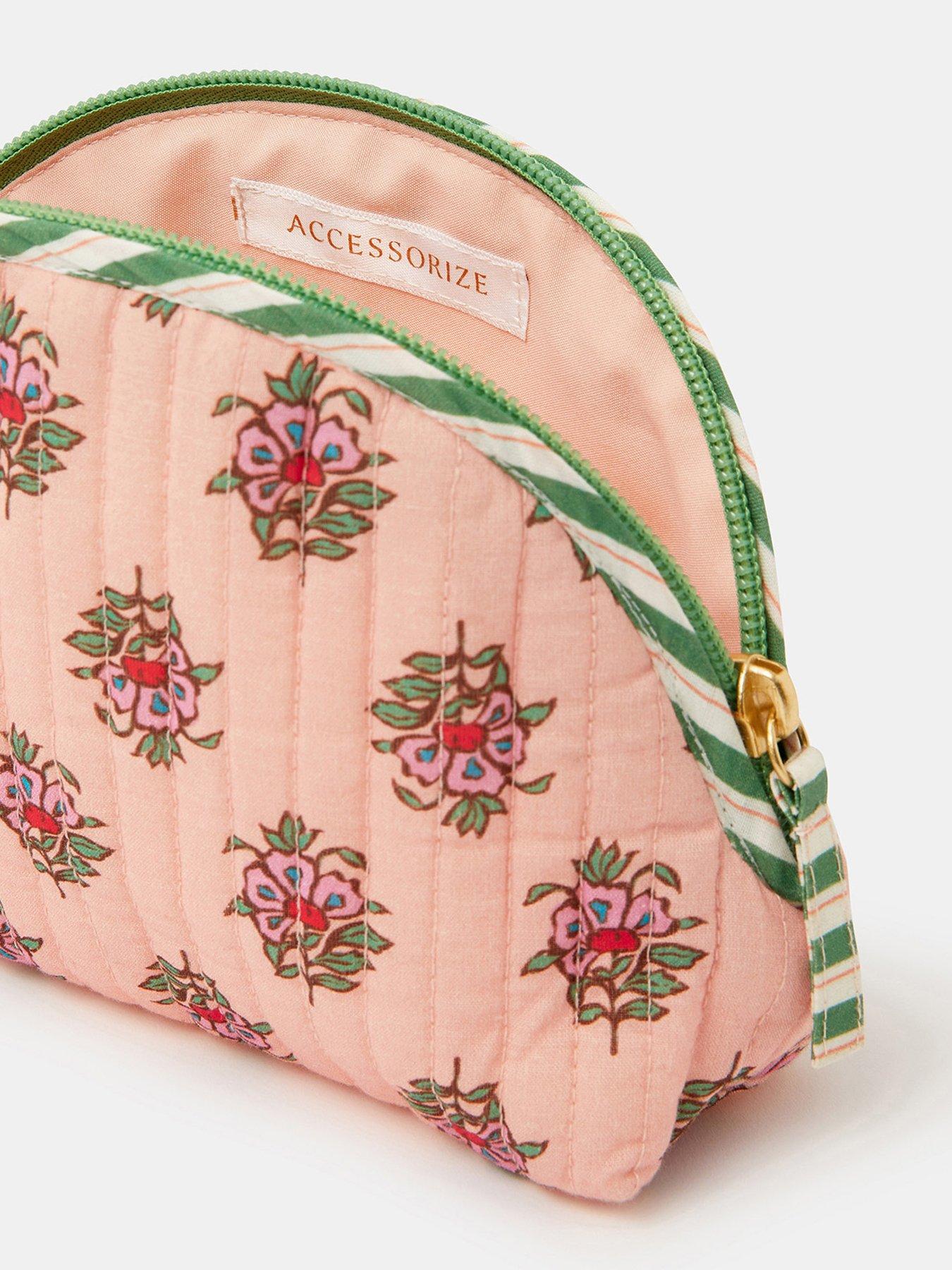 Image 3 of 3 of Accessorize Floral Print Quilted Makeup Bag