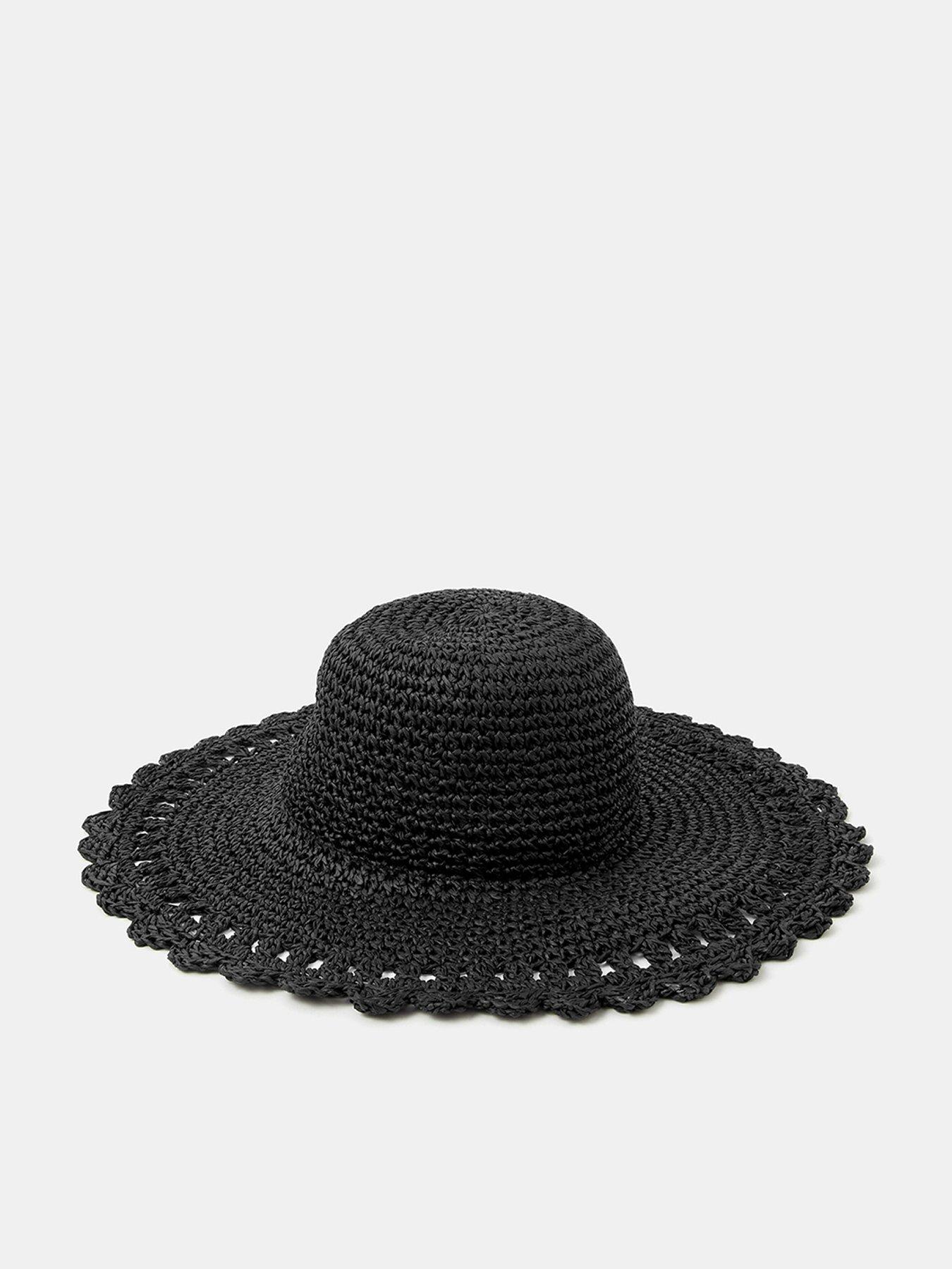 front image of accessorize-crochet-floppy-hat