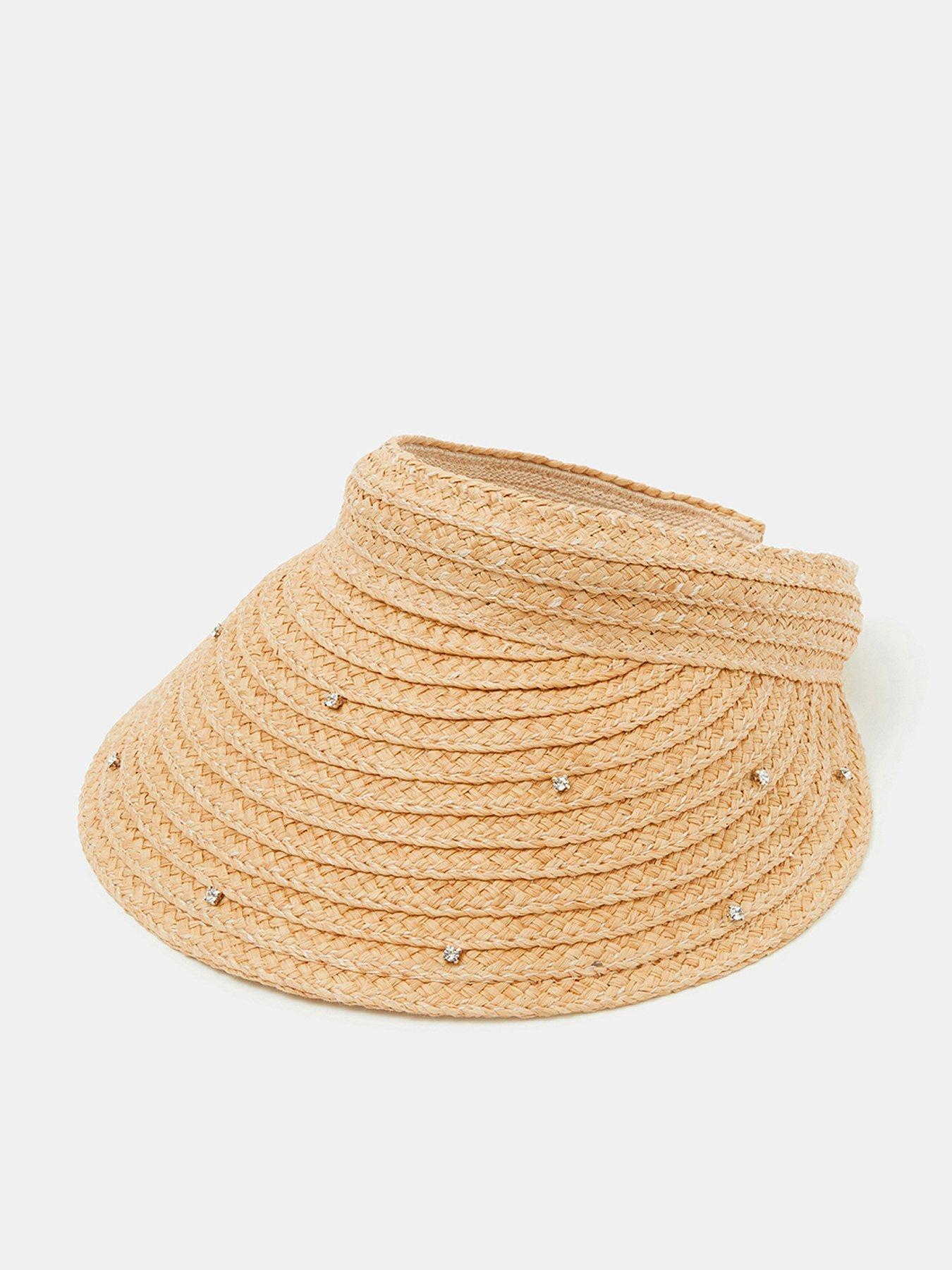 Accessorize Diamantã© Embellished Woven Sun Visor