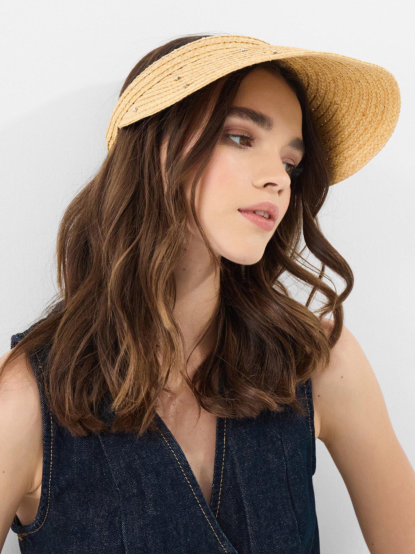 Image 2 of 4 of Accessorize Diamant&atilde;&copy; Embellished Woven Sun Visor