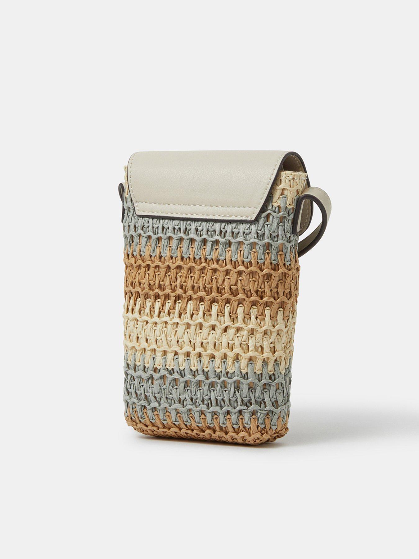  image of accessorize-raffia-phone-bag