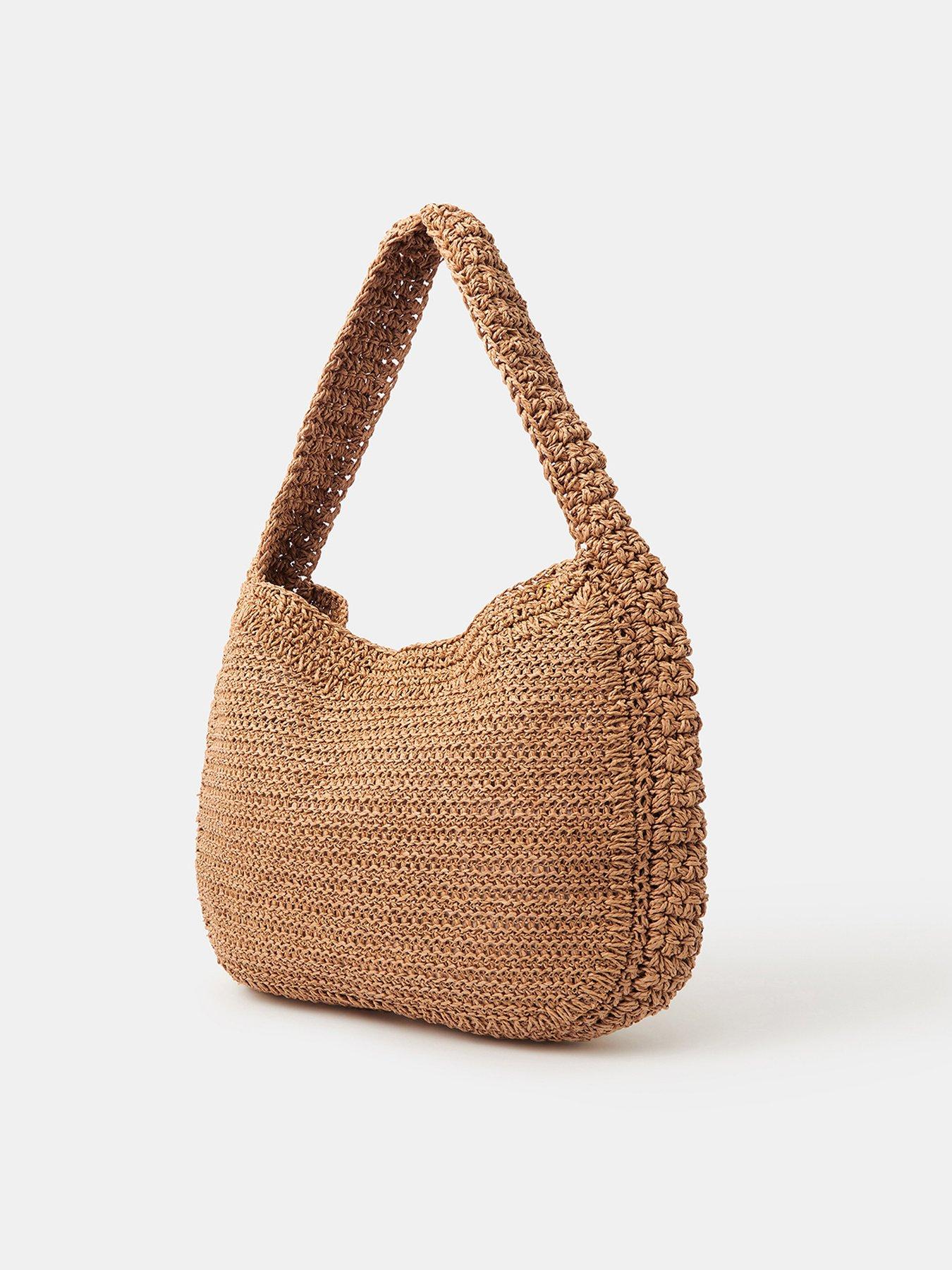  image of accessorize-slouchy-raffia-flower-bag