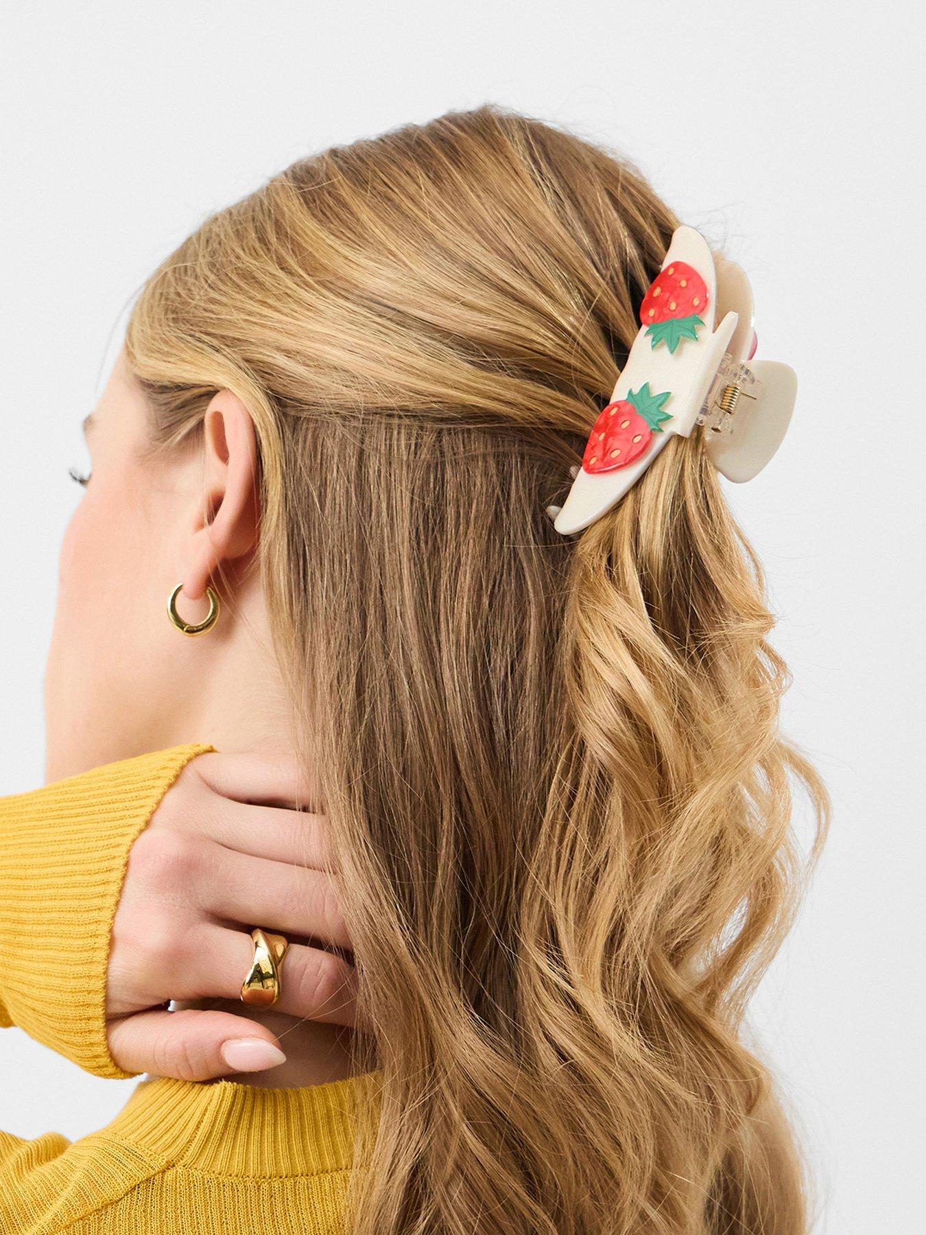 Image 2 of 3 of Accessorize Strawberry Claw Clip