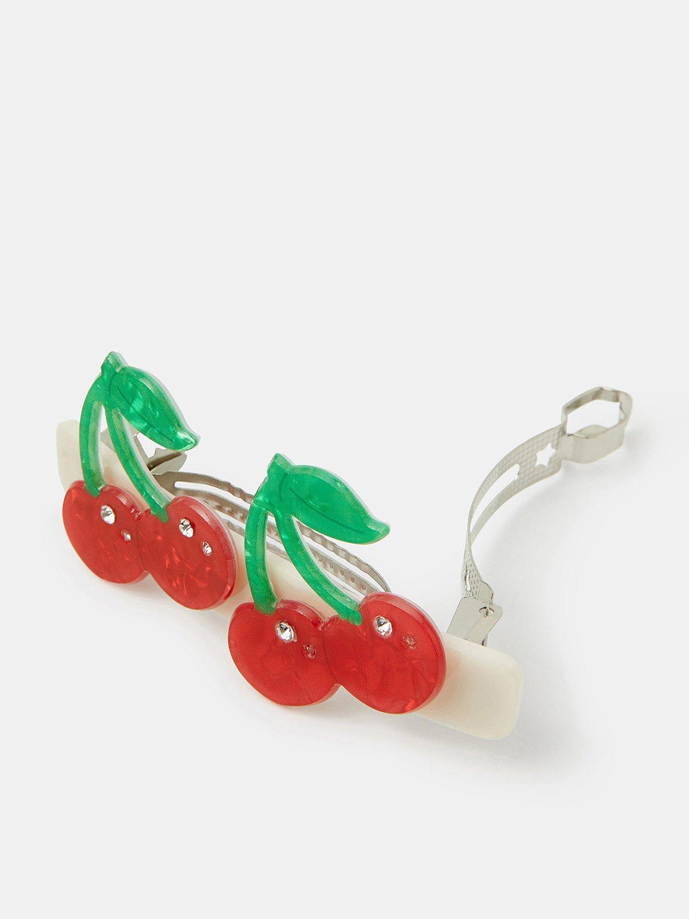 front image of accessorize-cherry-barrette-hair-clip