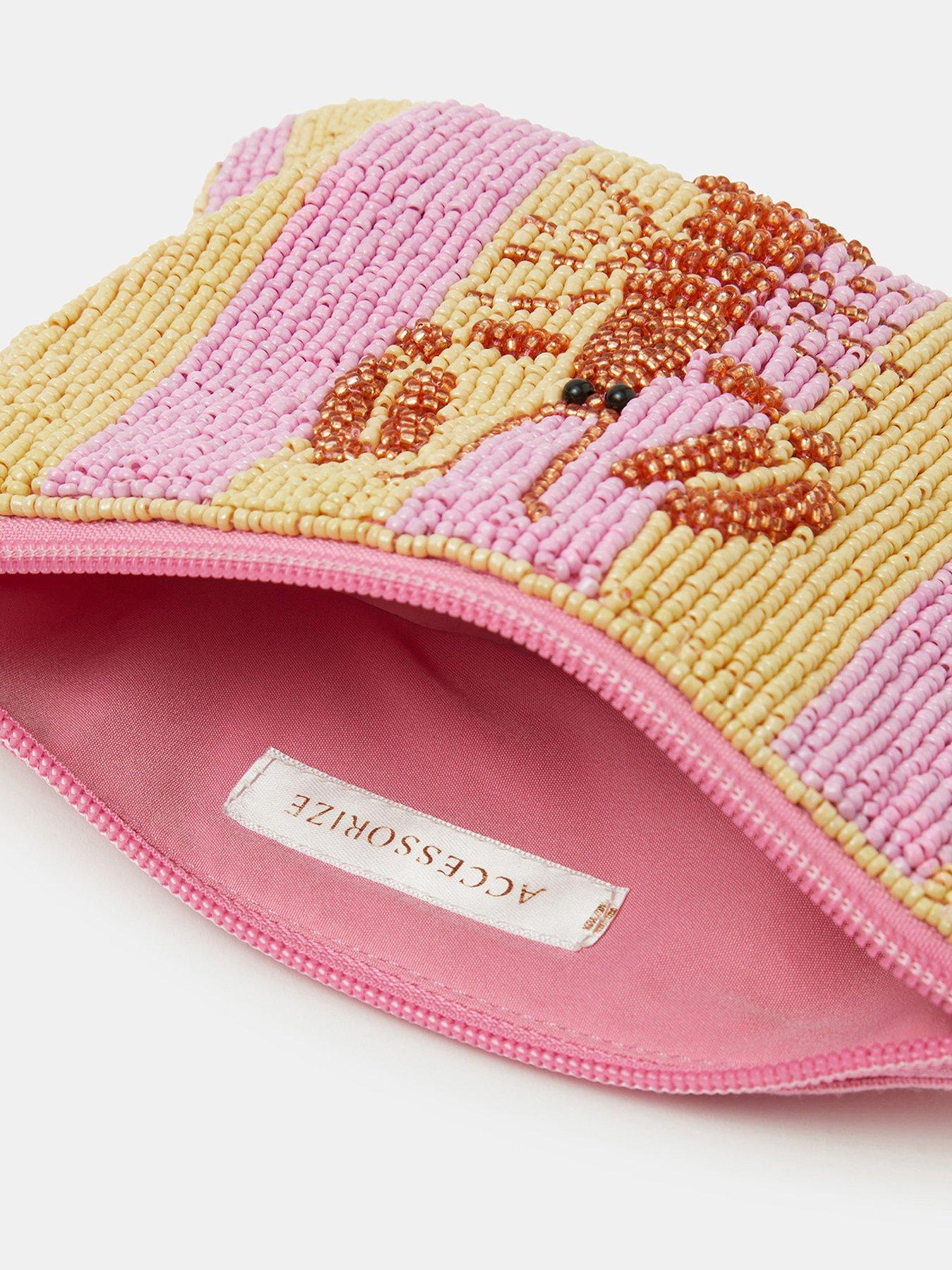 Image 3 of 3 of Accessorize Lobster Beaded Stripe Pouch