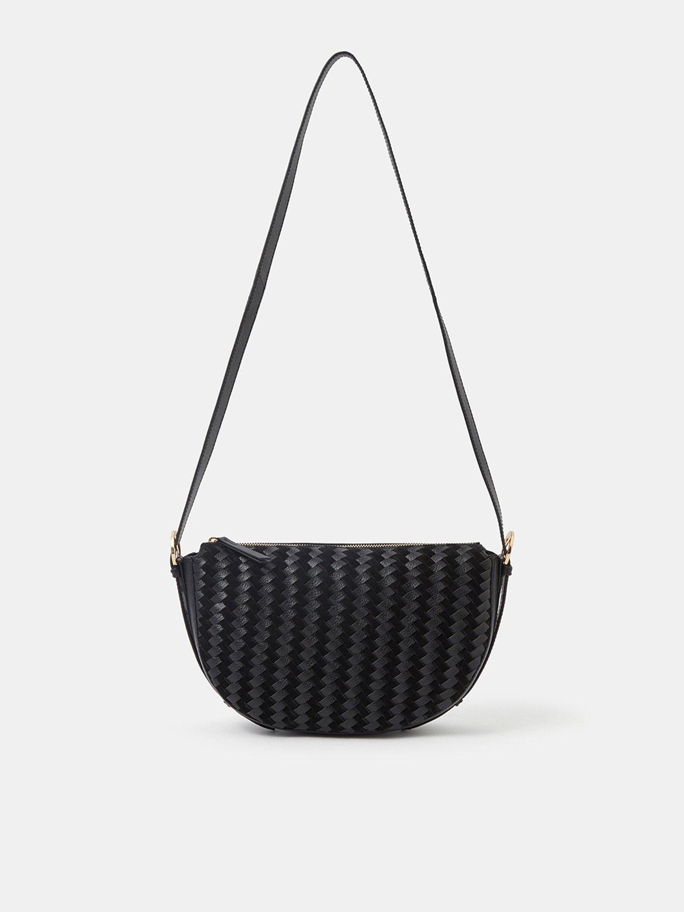  image of accessorize-woven-leather-crossbody-bag