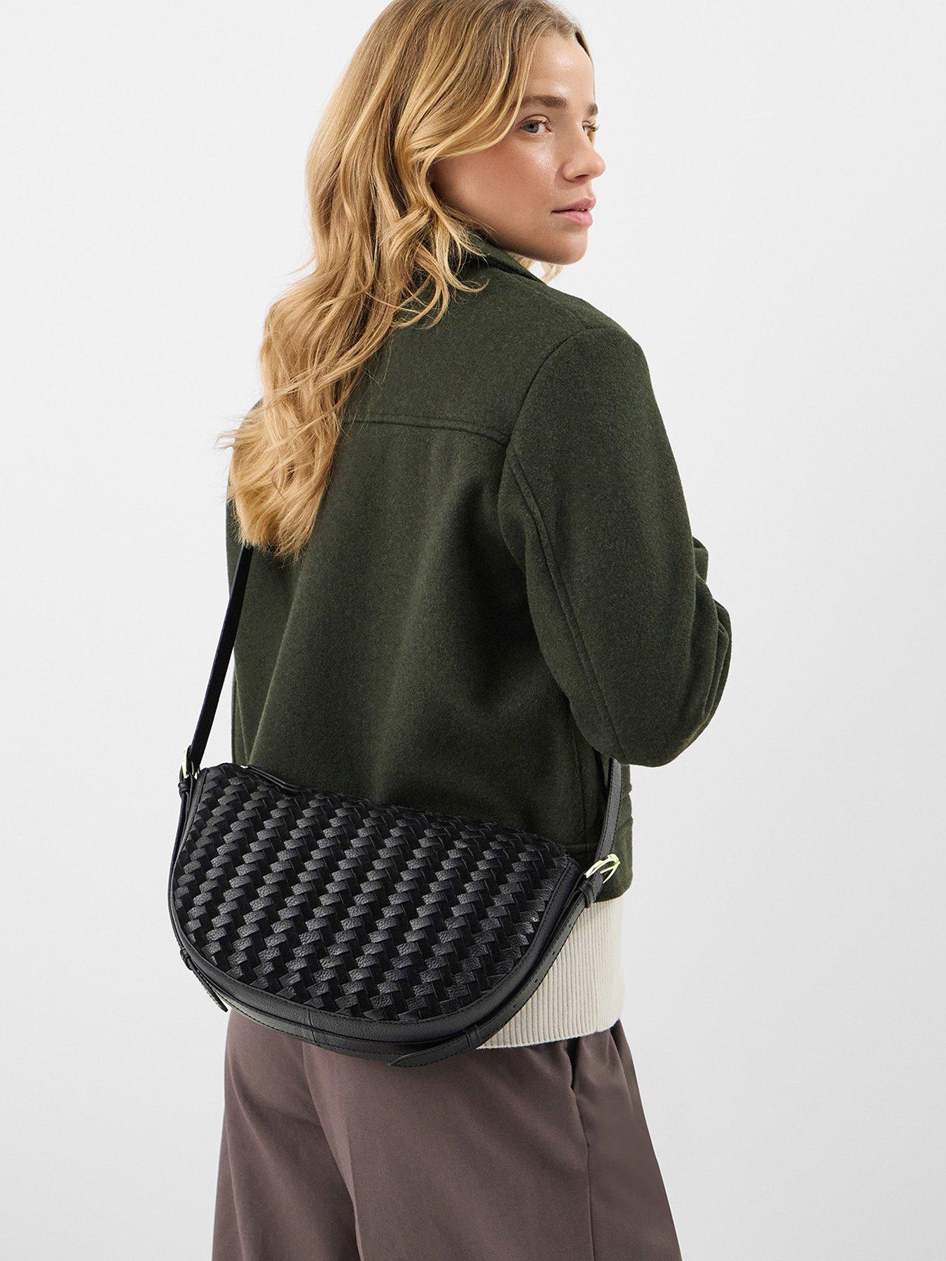  image of accessorize-woven-leather-crossbody-bag