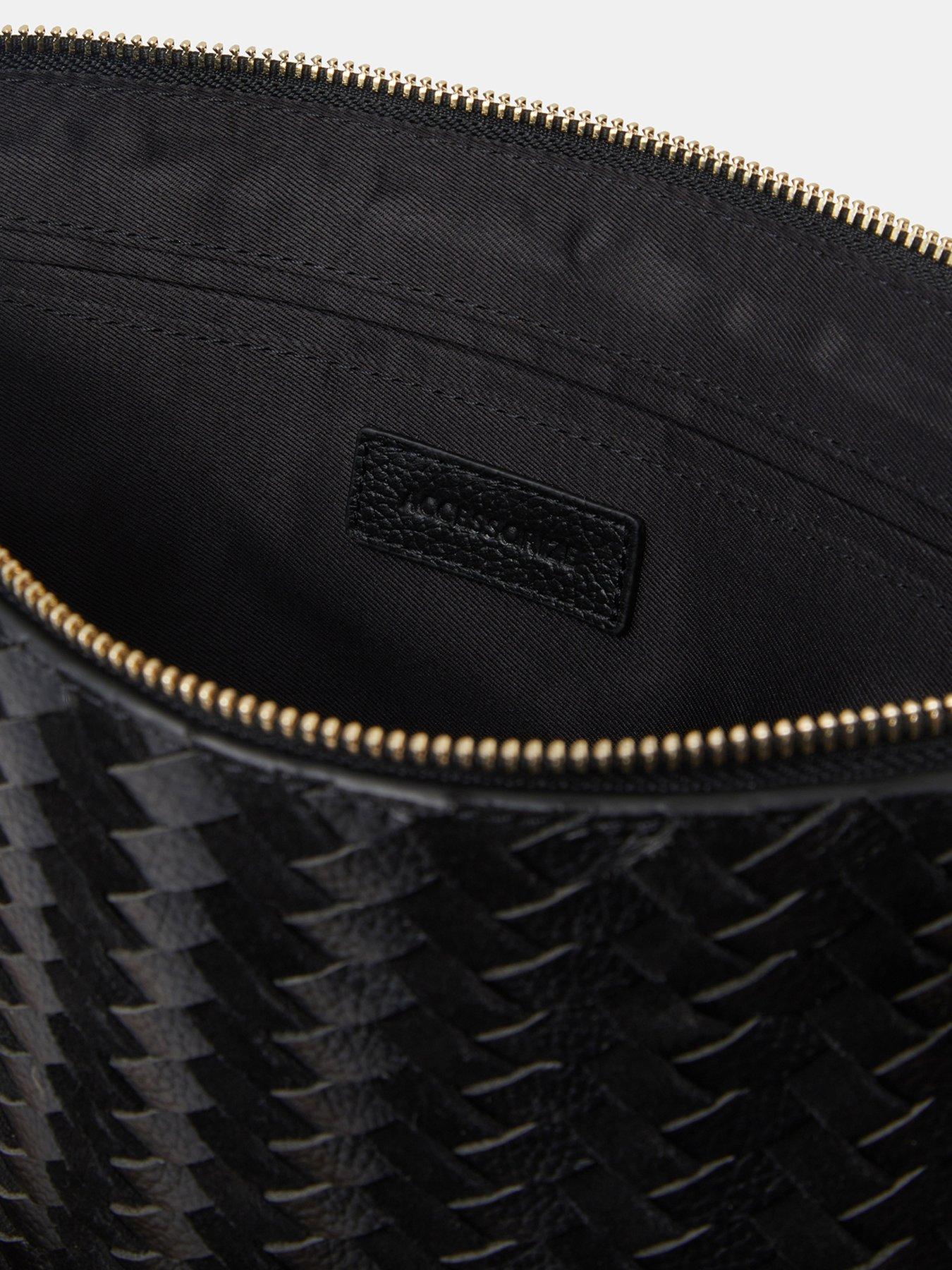  image of accessorize-woven-leather-crossbody-bag