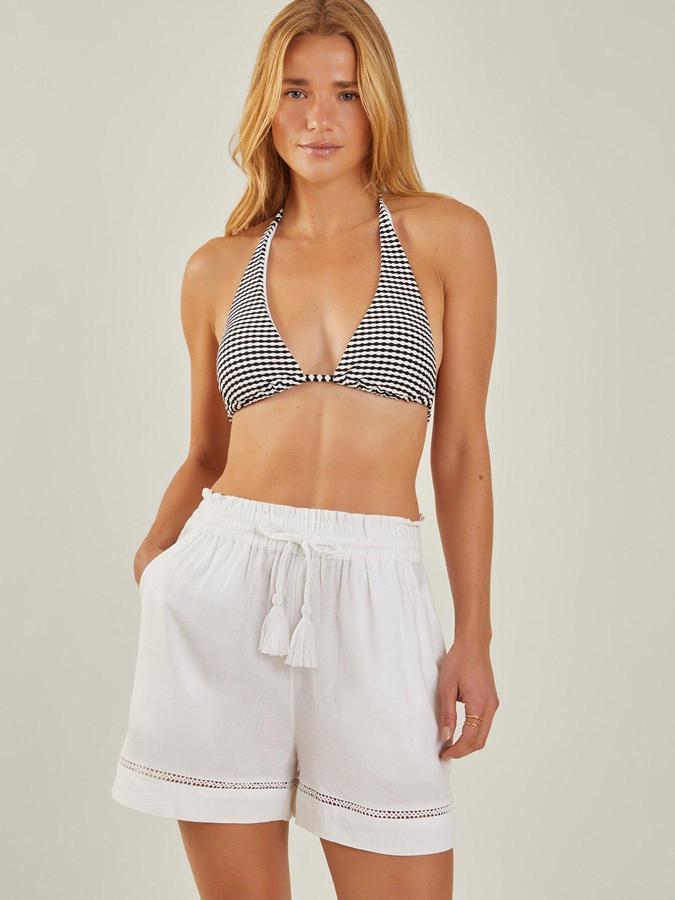 Image 1 of 3 of Accessorize High Waist Beach Shorts