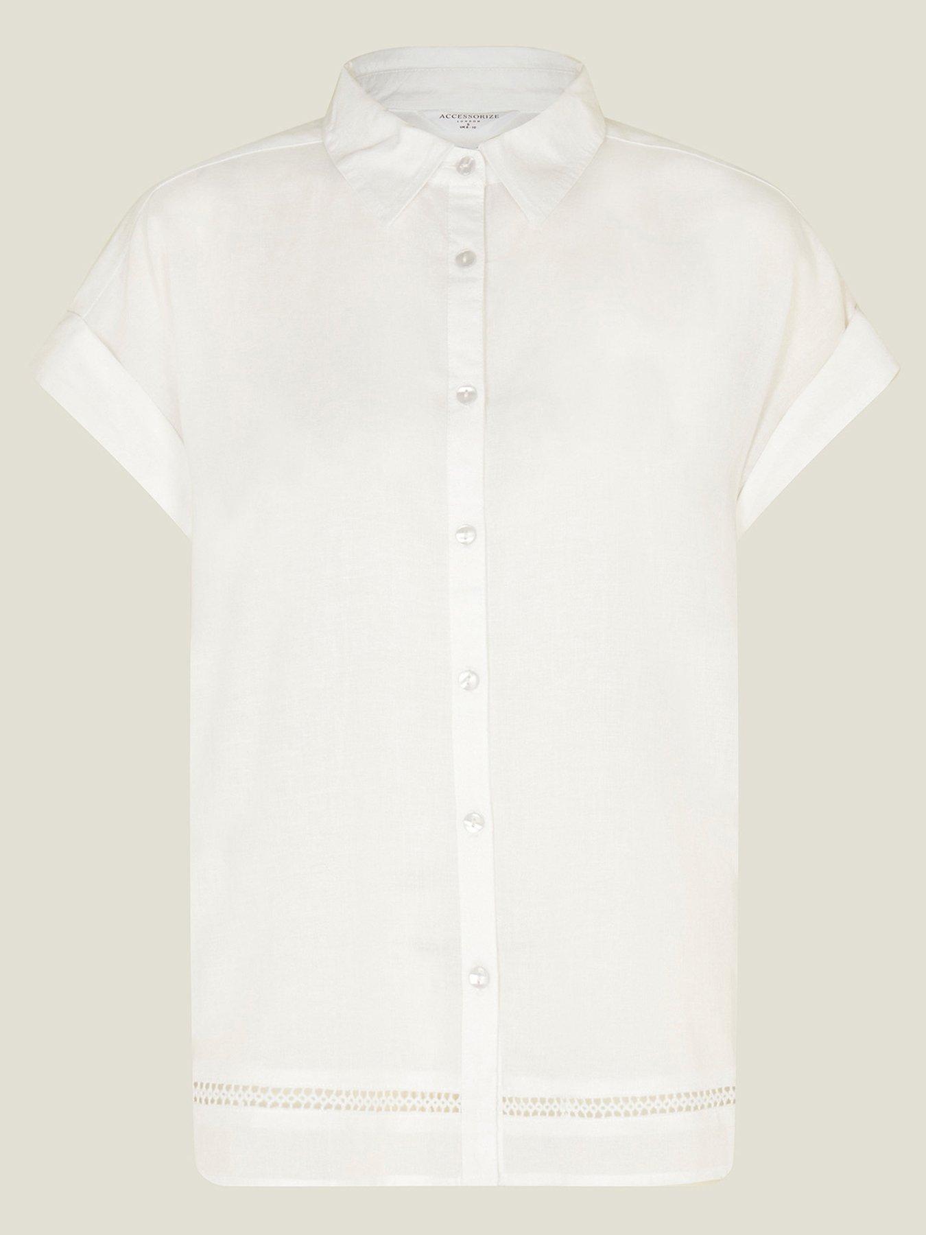 Image 4 of 4 of Accessorize Cap Sleeve Boxy Shirt