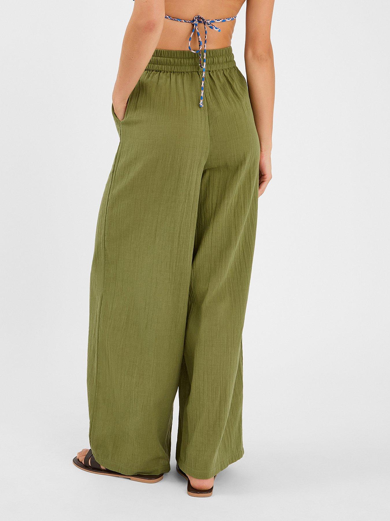 Image 2 of 4 of Accessorize Wide Leg Beach Trousers