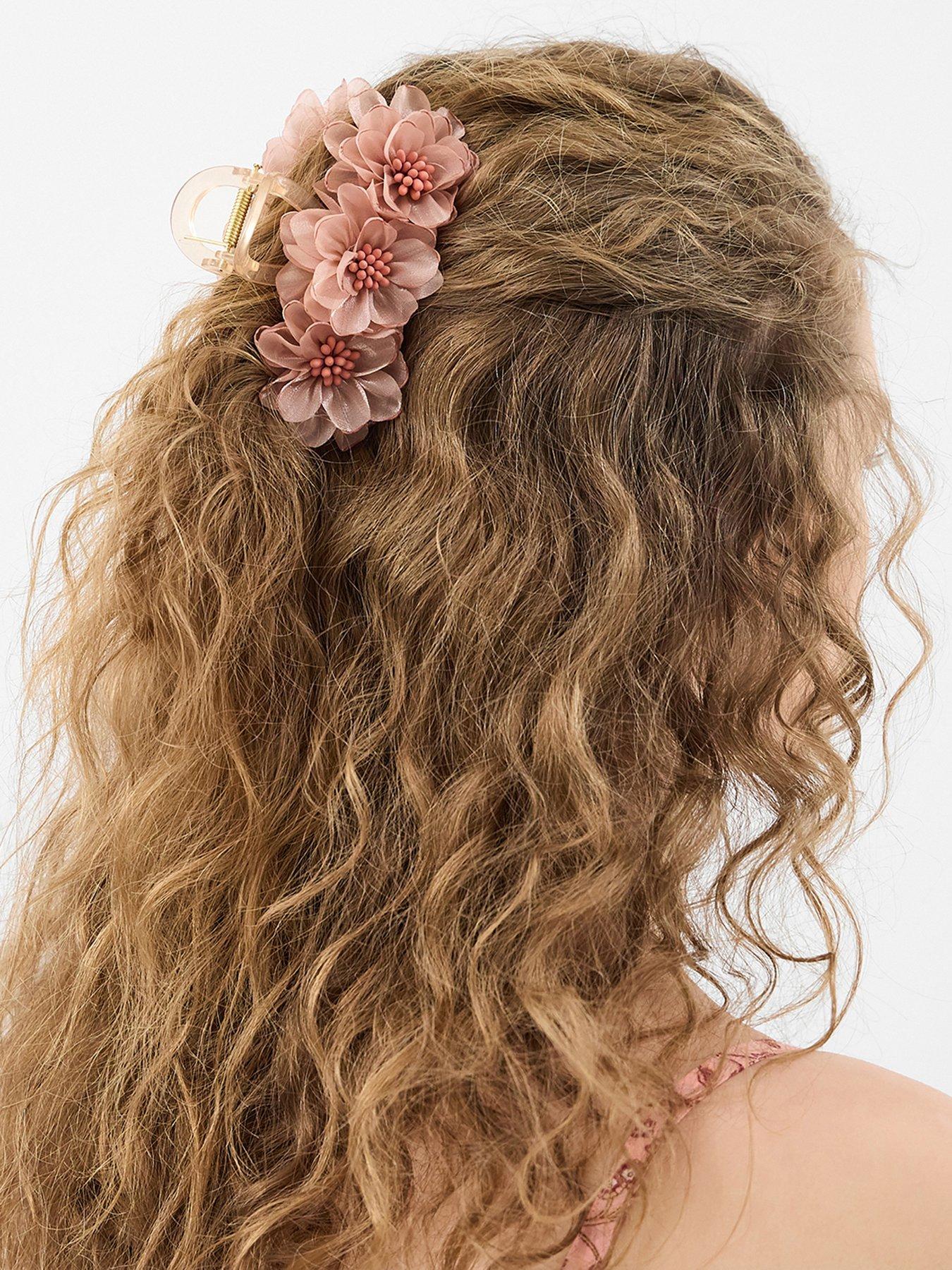  image of accessorize-chiffon-flower-claw-clip