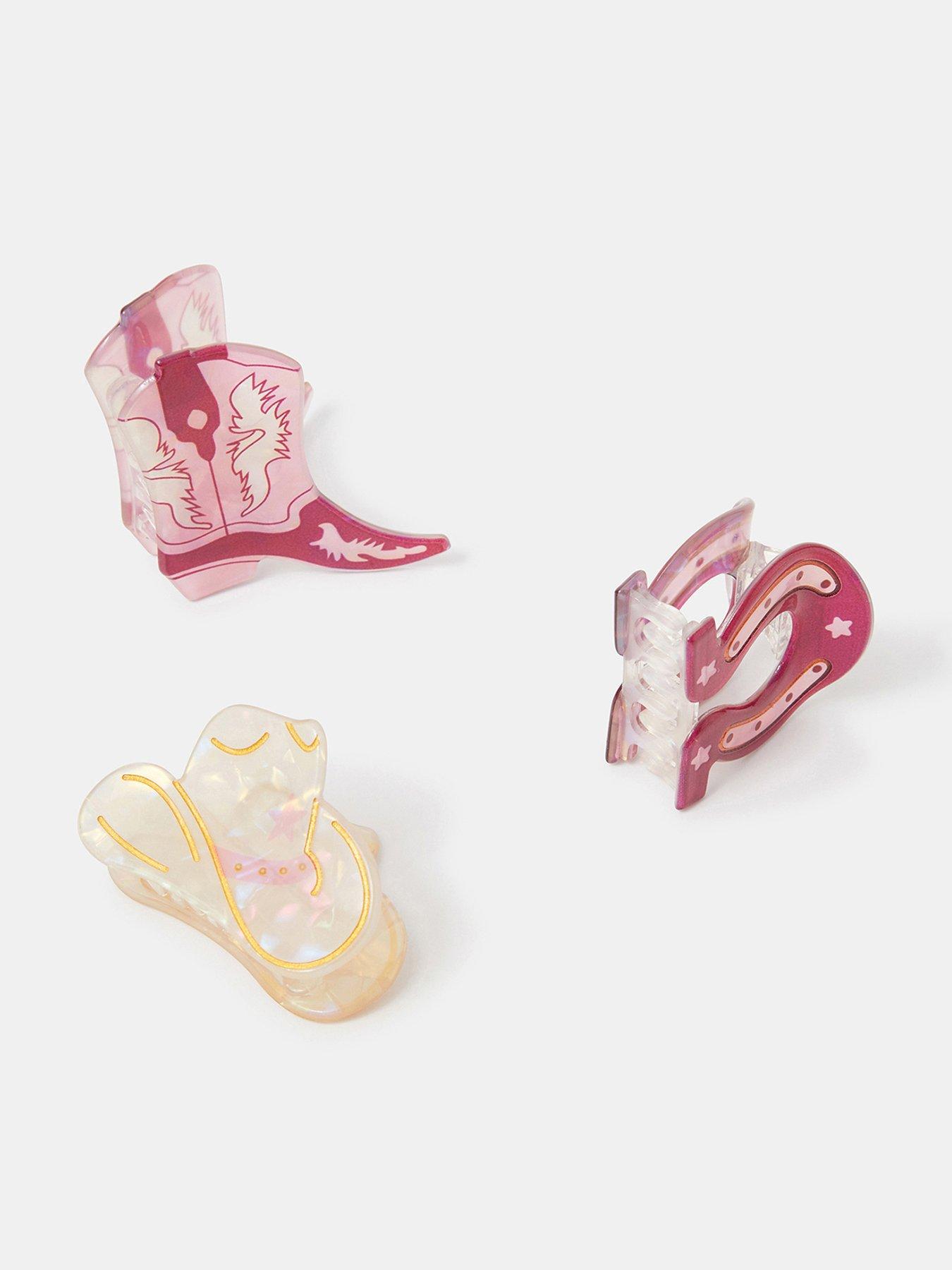  image of accessorize-3-pack-mini-cowboy-claw-clips