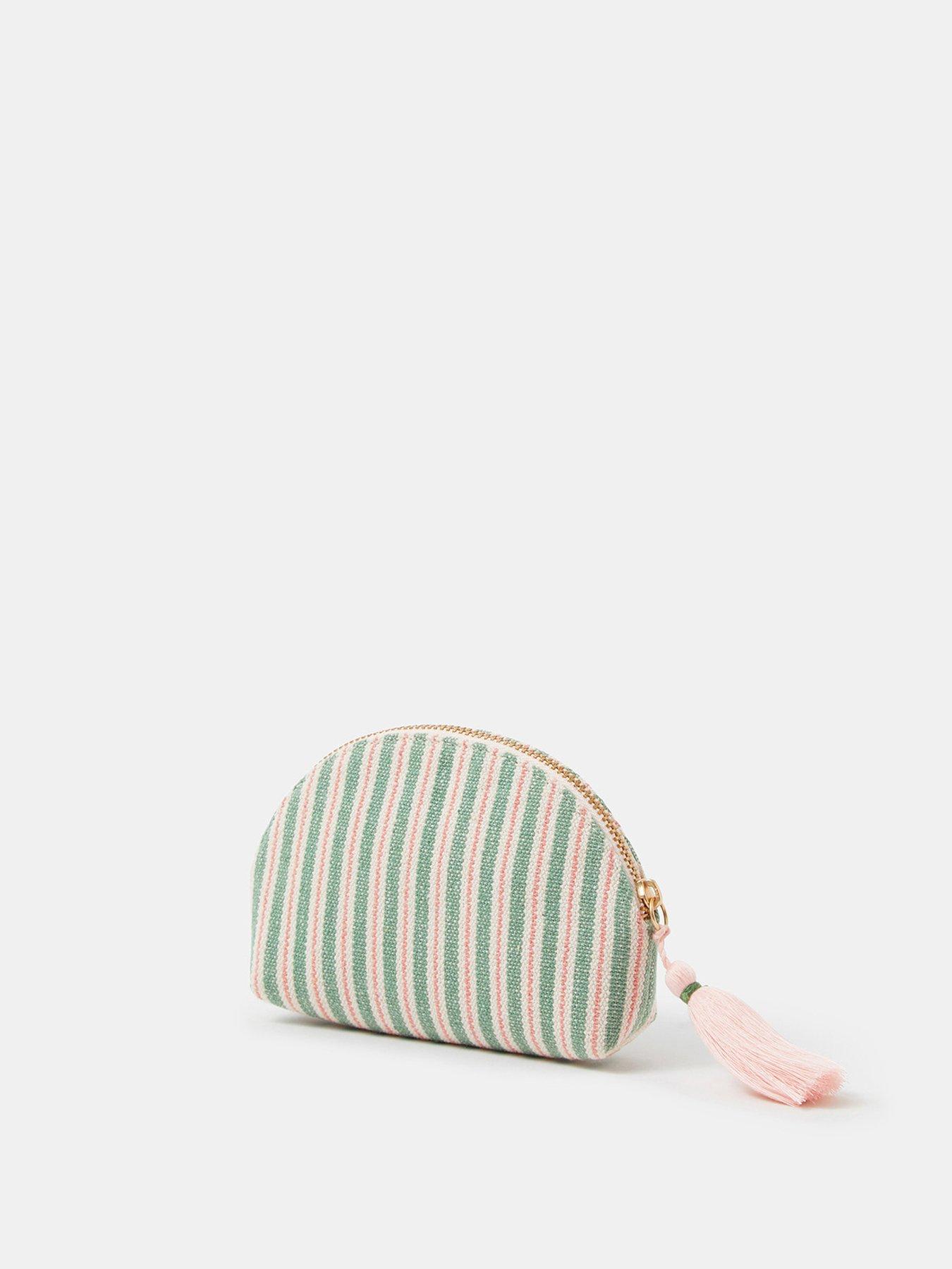 image of accessorize-embellished-strawberry-stripe-coin-purse