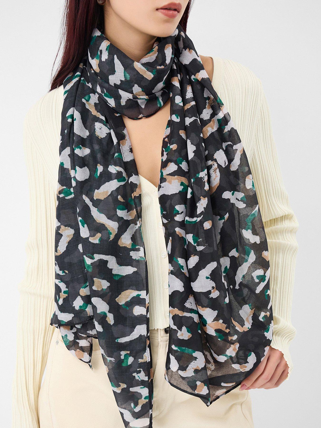 stillFront image of accessorize-lightweight-animal-print-scarf